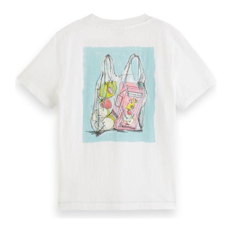 Relaxed-Fit Short-Sleeved Tee - Denim White