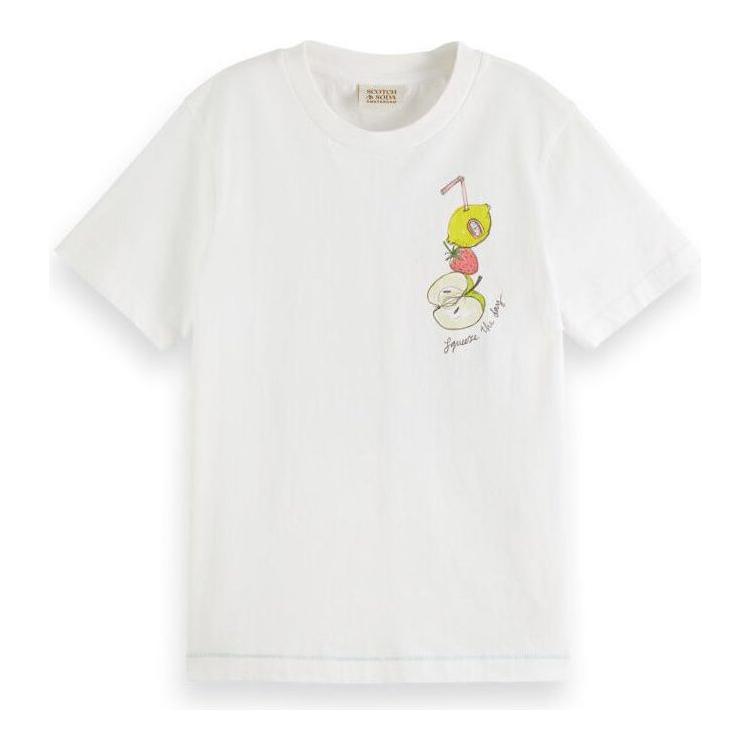 Relaxed-Fit Short-Sleeved Tee - Denim White