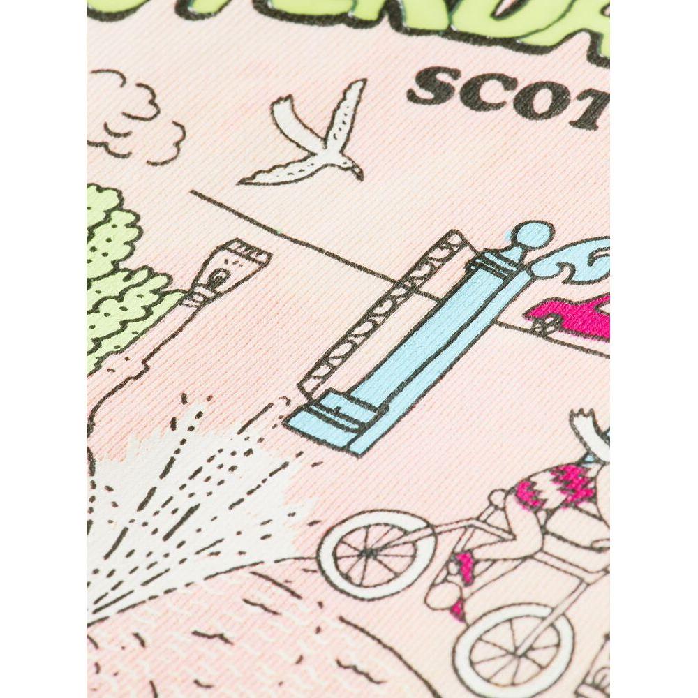 Loose Fit Tie-Dye Artwork Hoodie - Apple Blossom