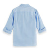 Organic Cotton Button-Down Shirt - Blue Stripe