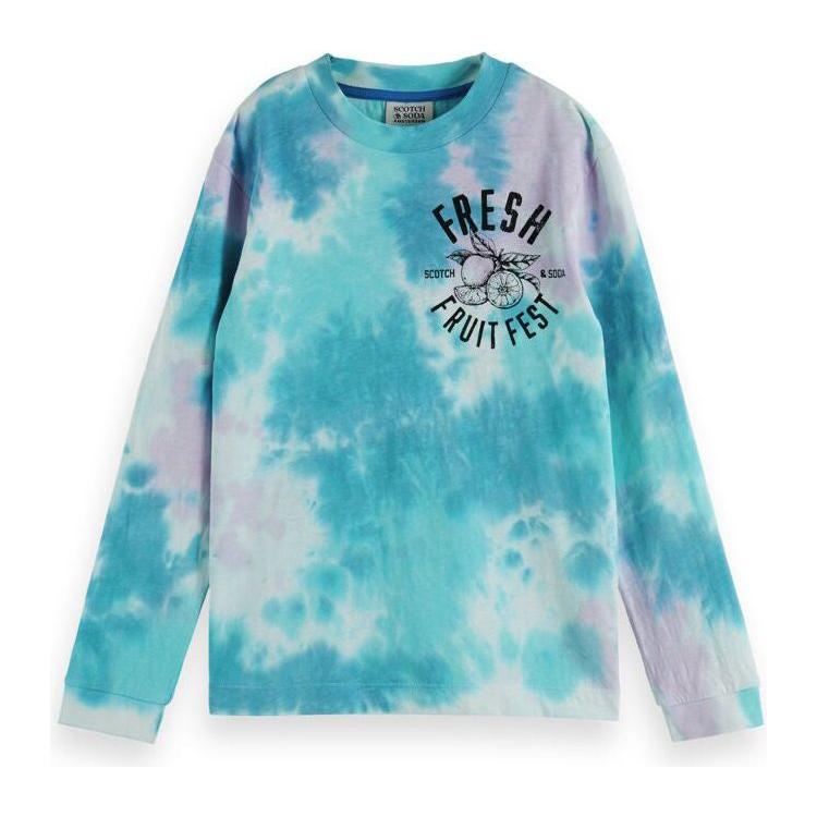 Relaxed-Fit Long-Sleeved Tee - Tie Dye
