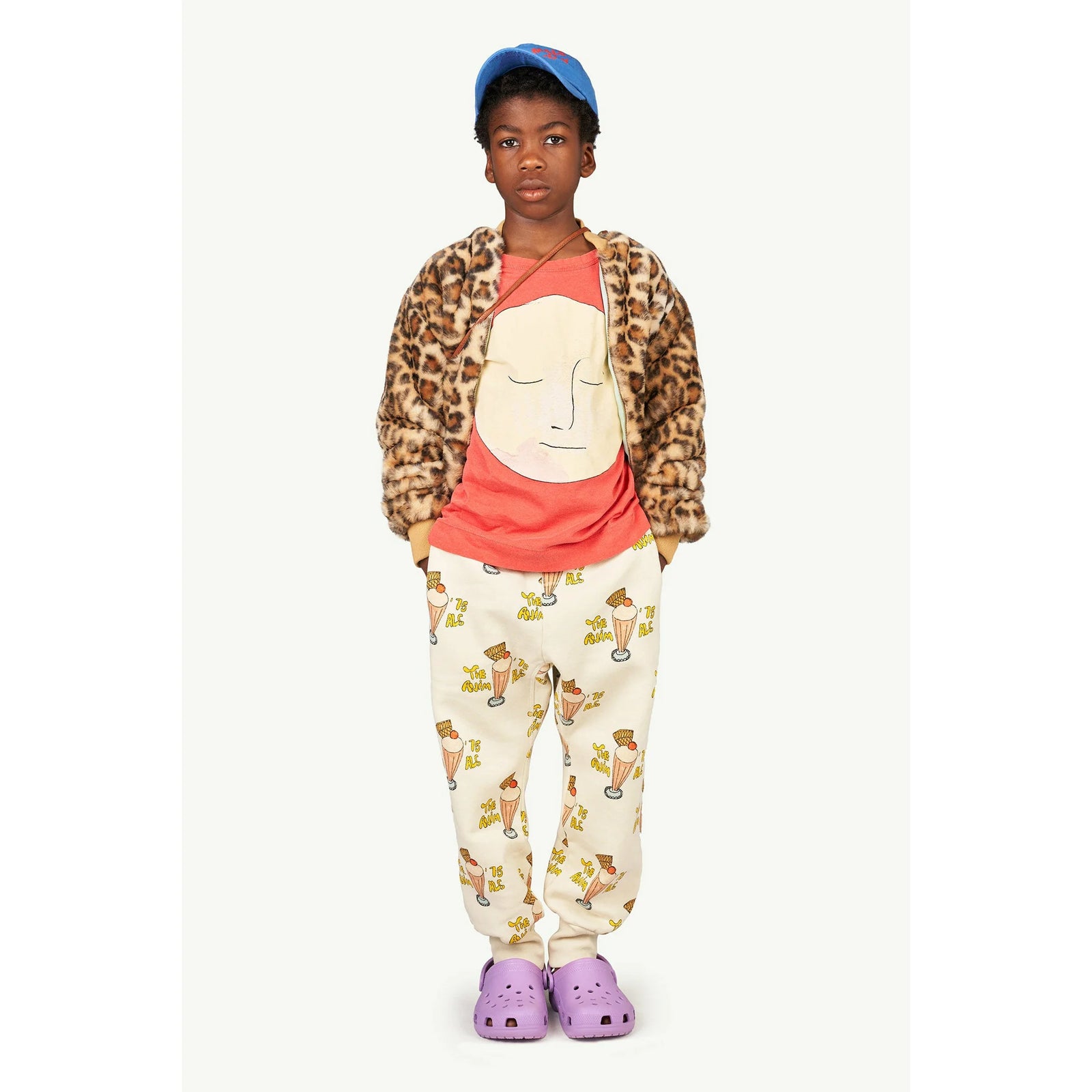 Rooster Kids T-Shirt - Red Moon