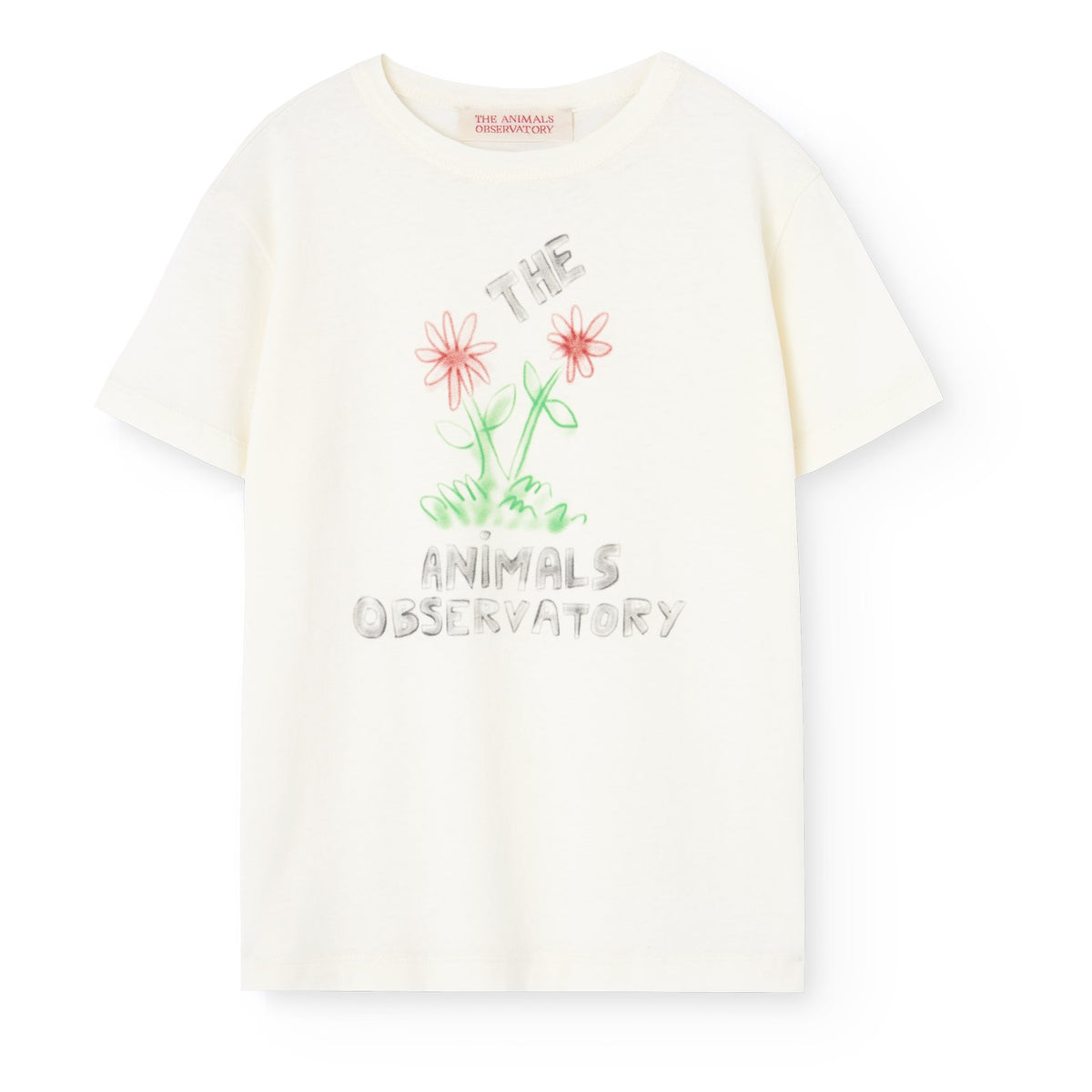 Flowers White Rooster T-Shirt