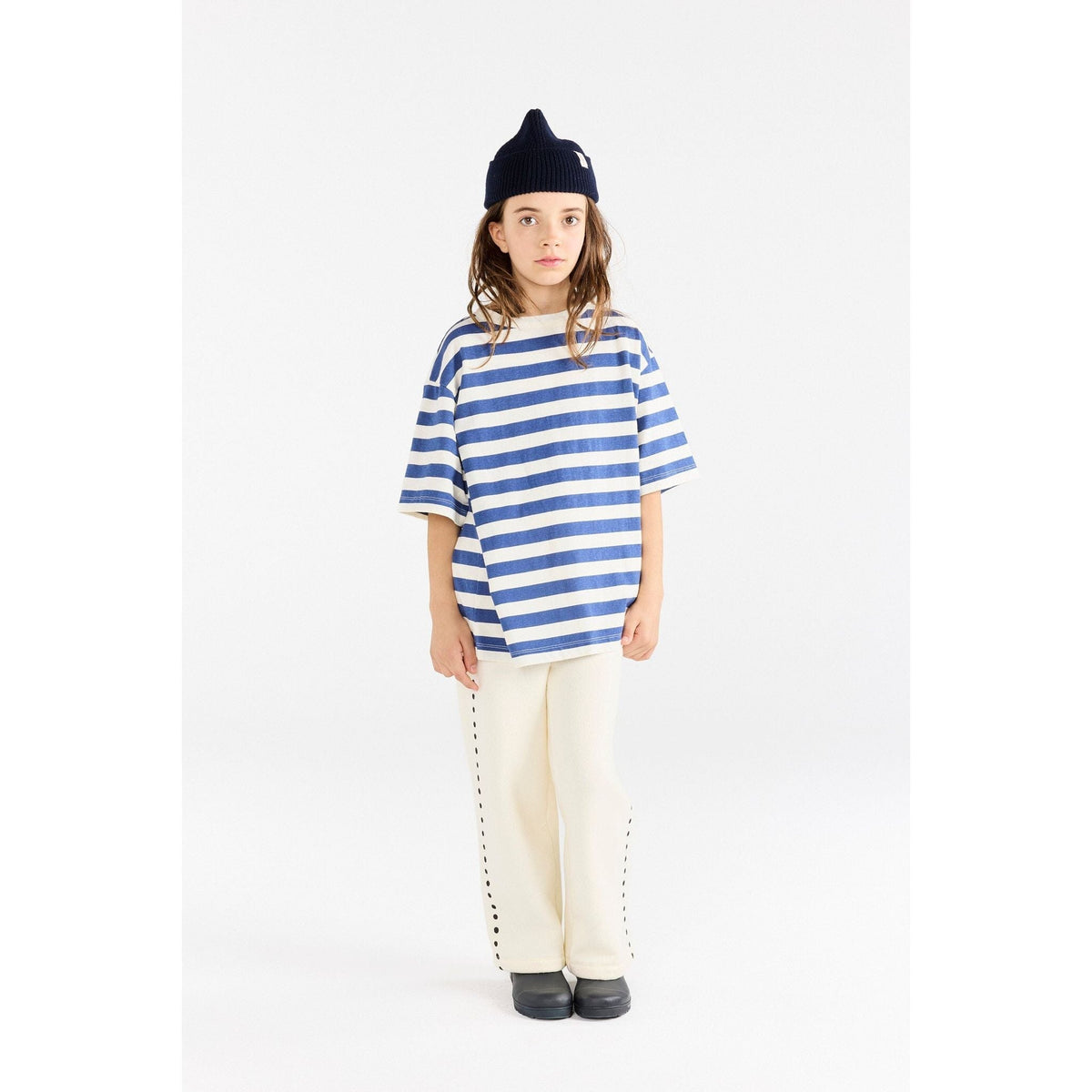Stripes Navy Collie T-Shirt
