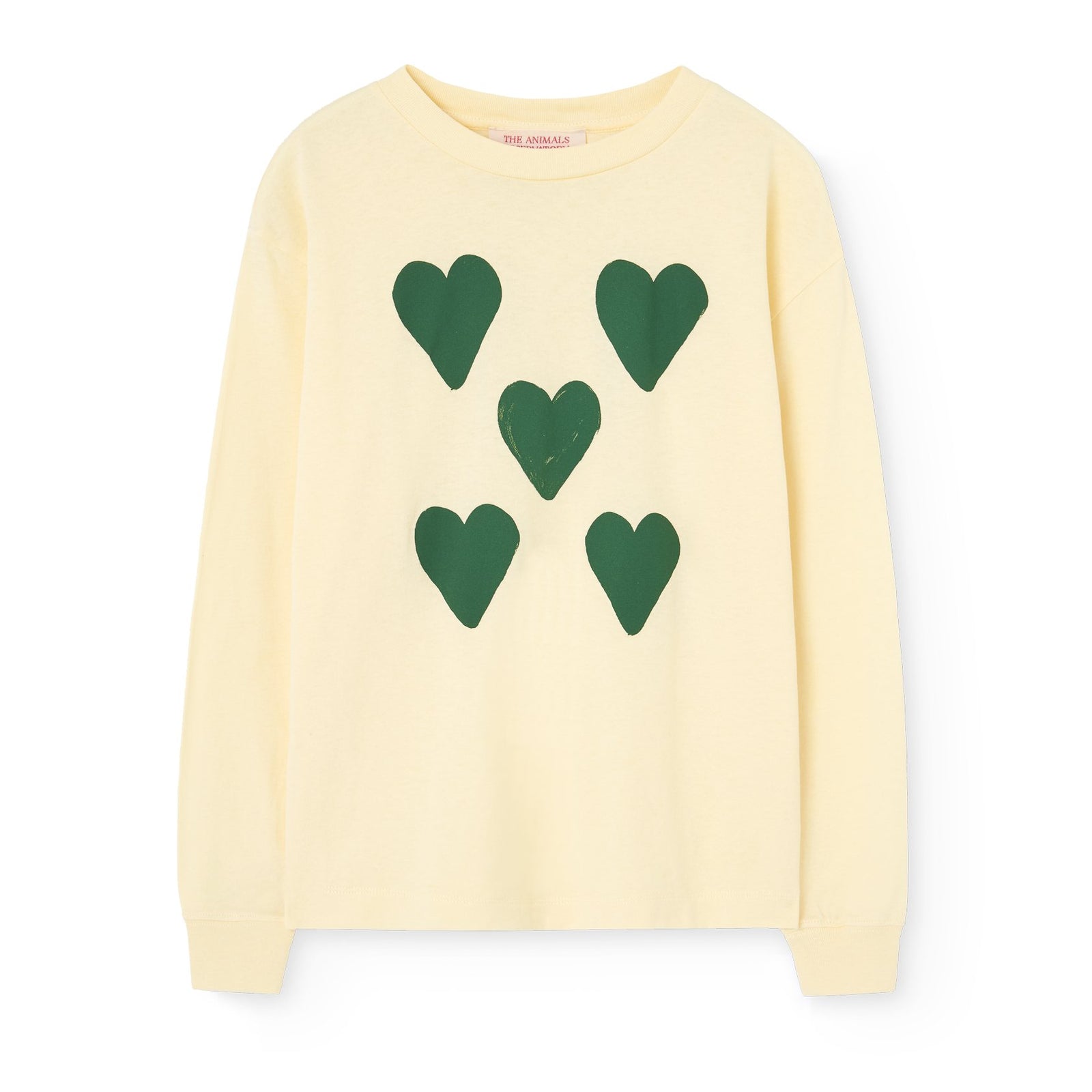 Hearts Yellow Dog Long Sleeve T-Shirt