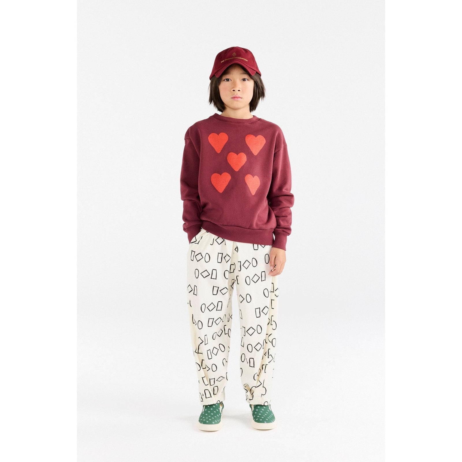 Hearts Browned Garnet Bear Sweatshirt
