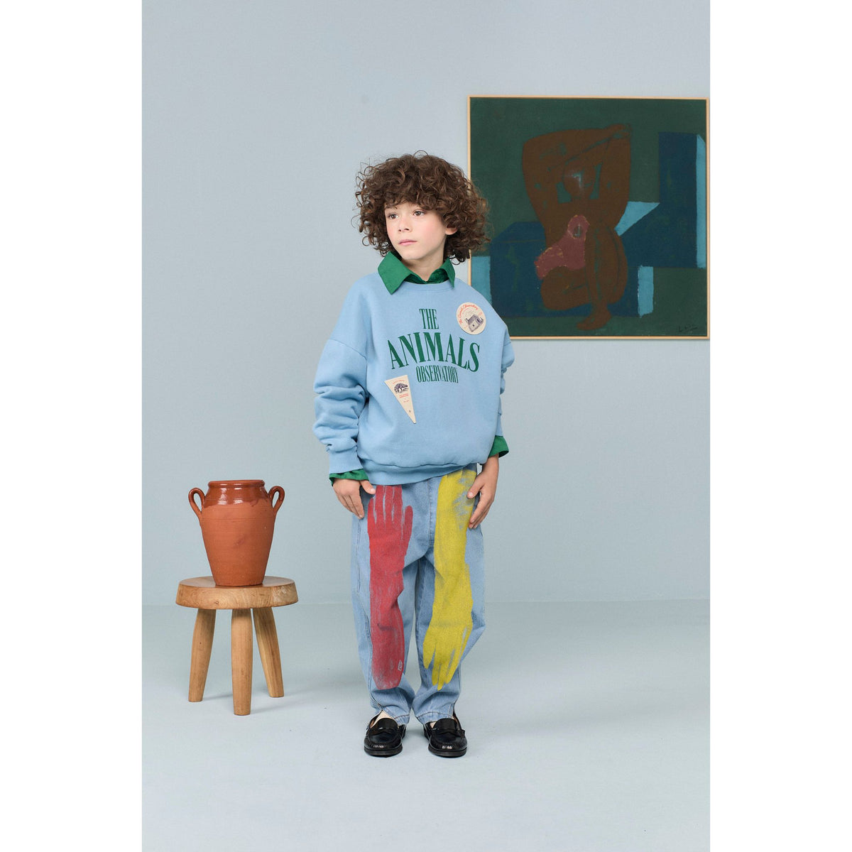 Angelfish Kid Hoodie - Dusty Blue