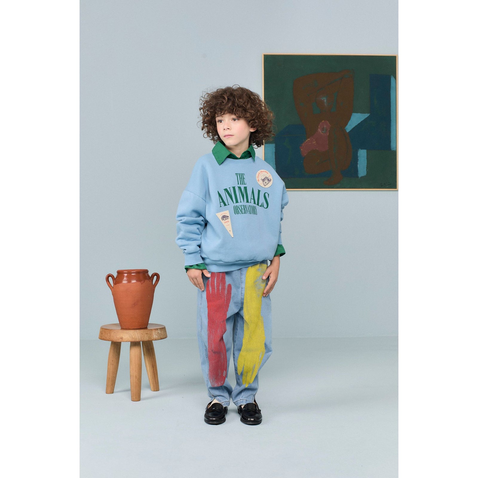 Angelfish Kid Hoodie - Dusty Blue