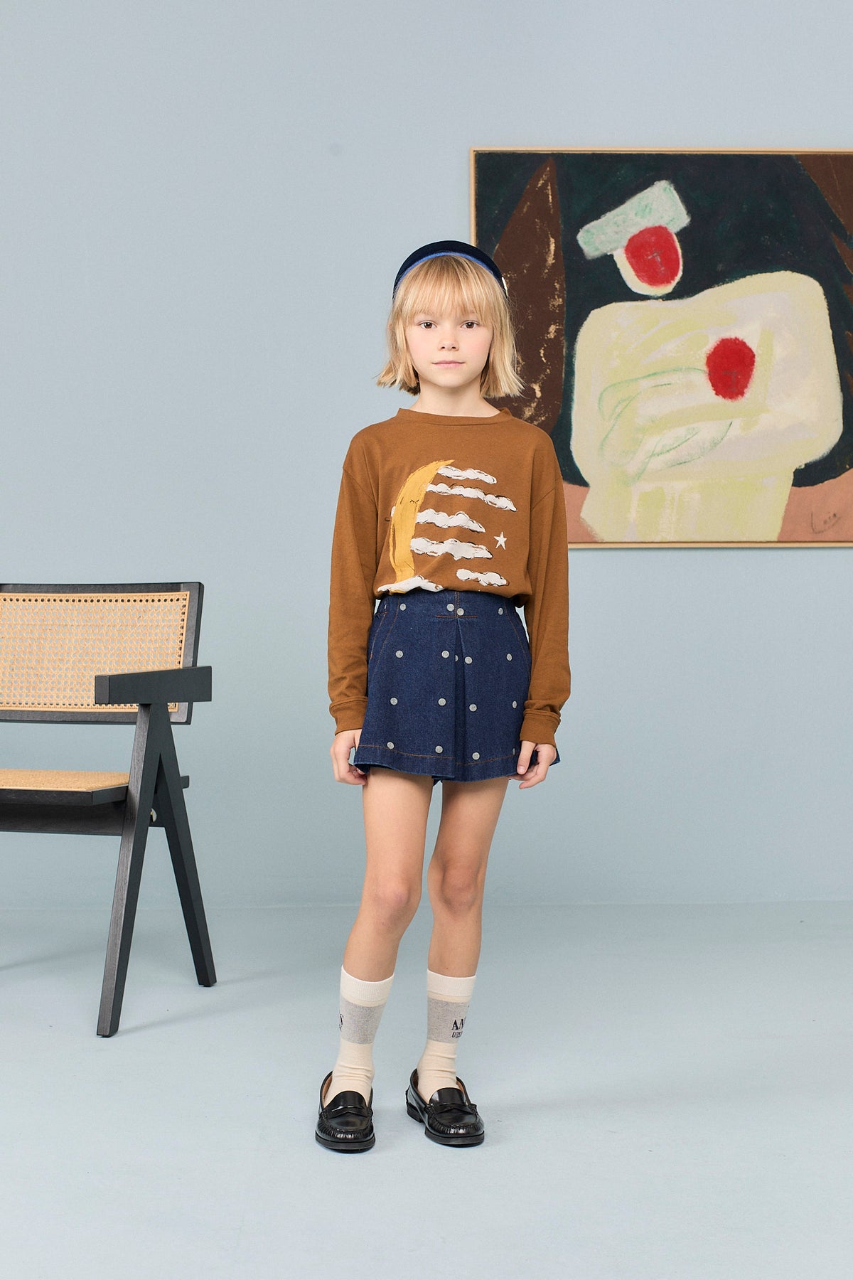 Olingo Denim Kid Skort - Blue