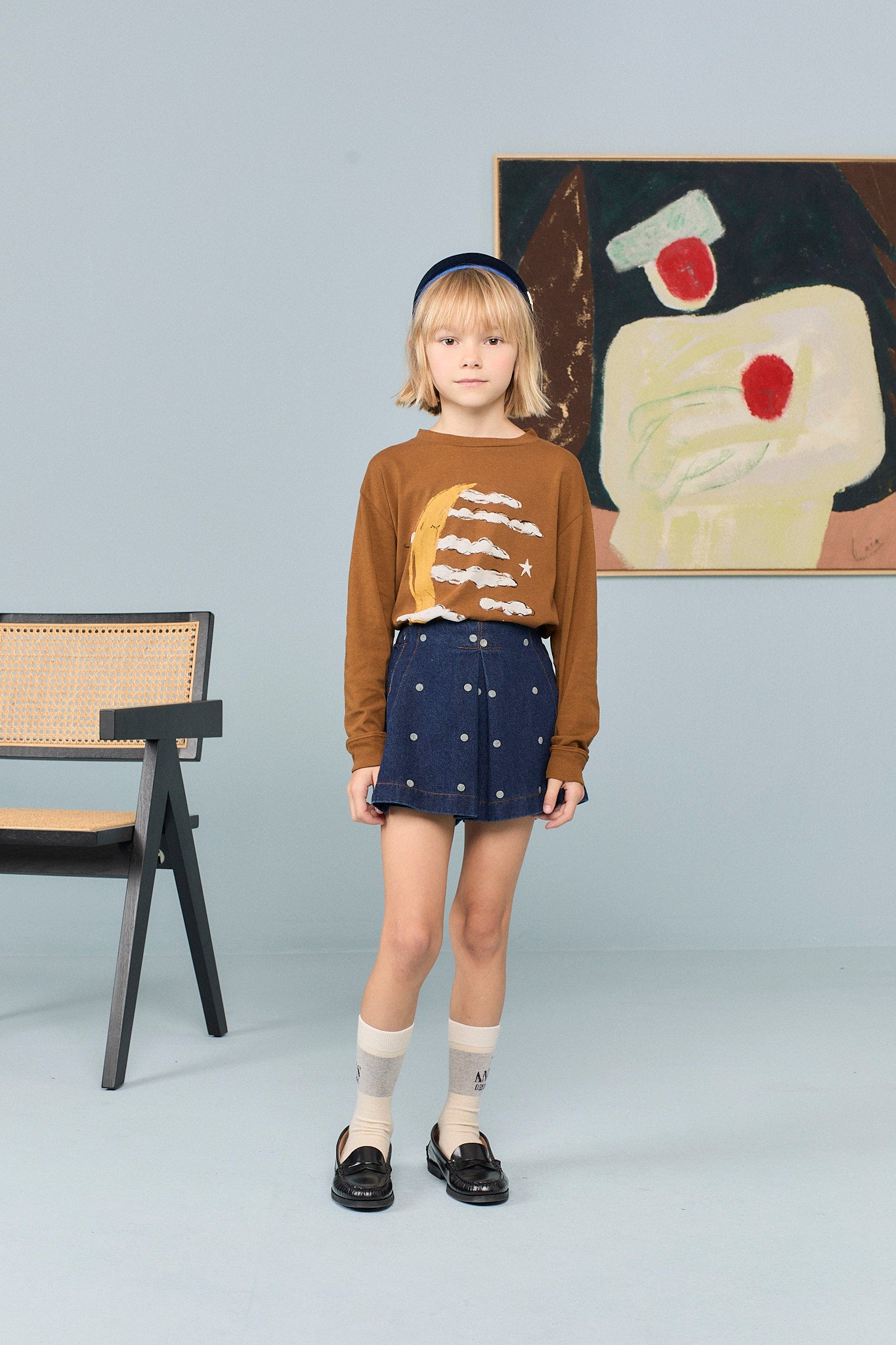 Olingo Denim Kid Skort - Blue