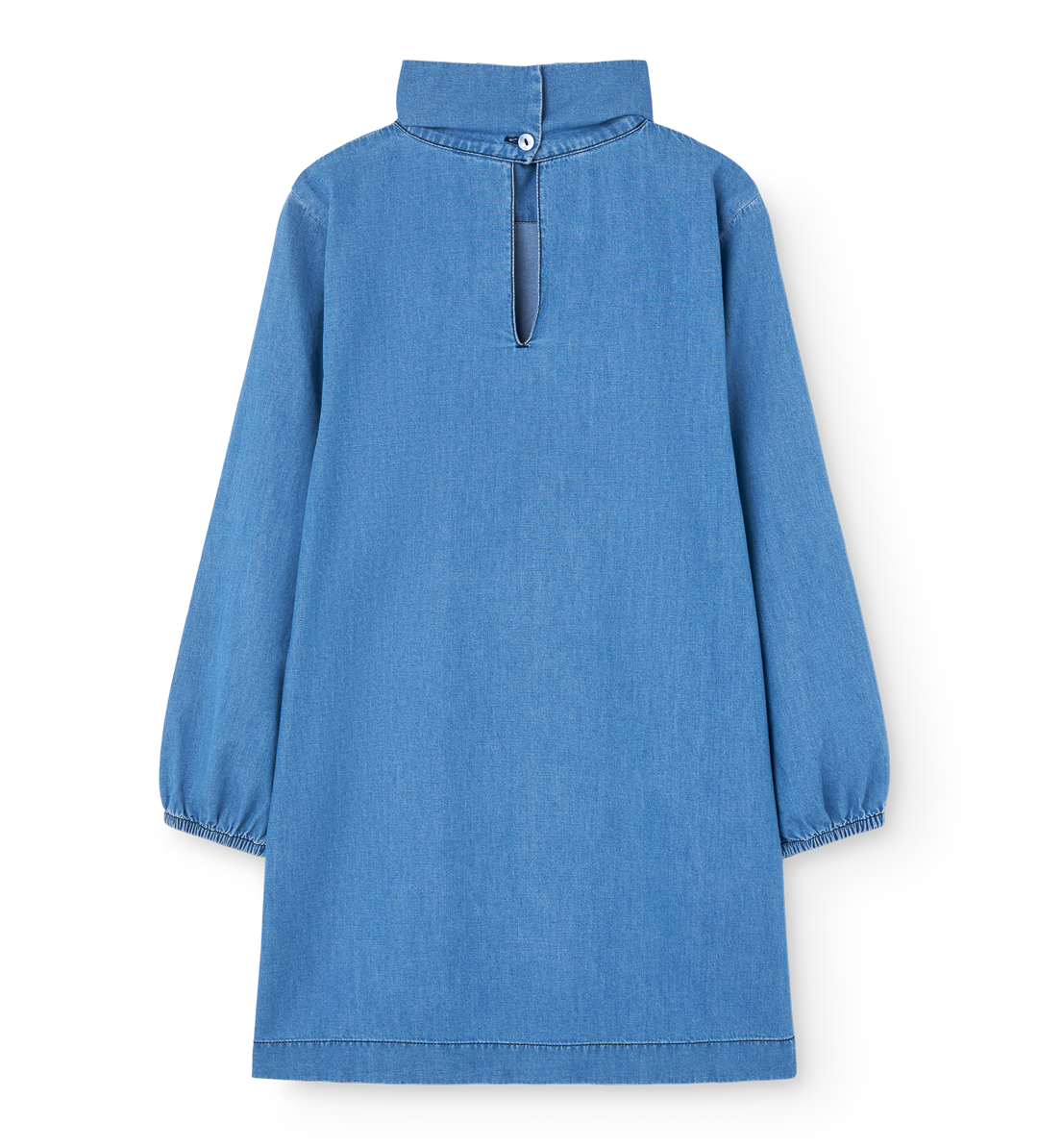 Dragon Denim Kid Dress - Dusty Blue