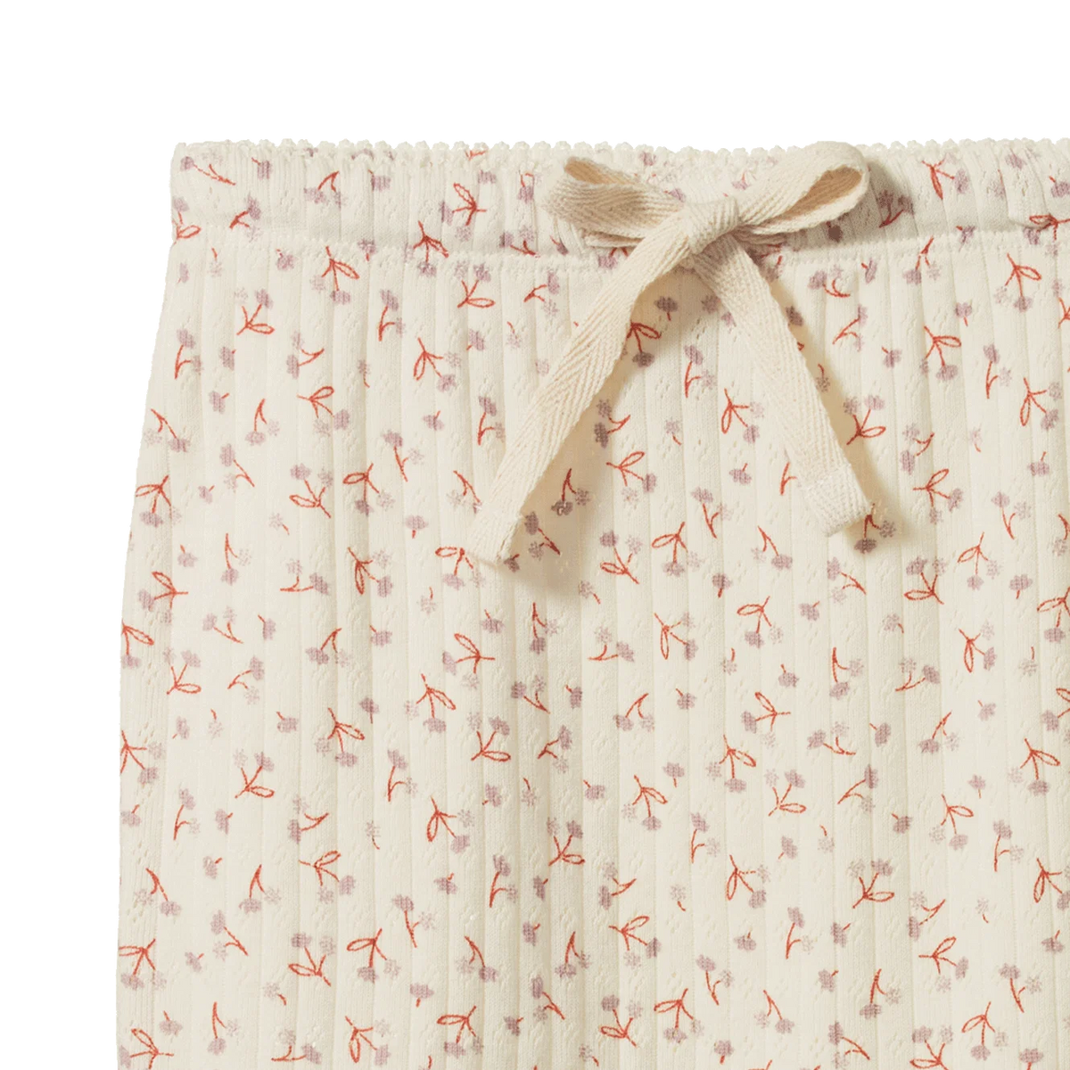 Footed Rompers Pointelle - Dandelion Print