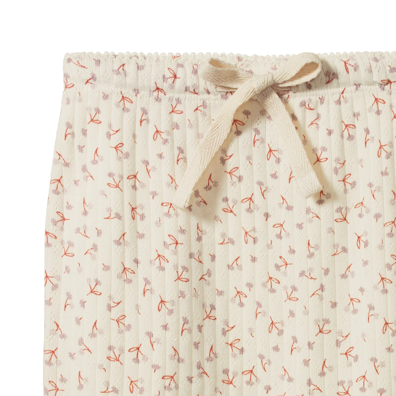Footed Rompers Pointelle - Dandelion Print