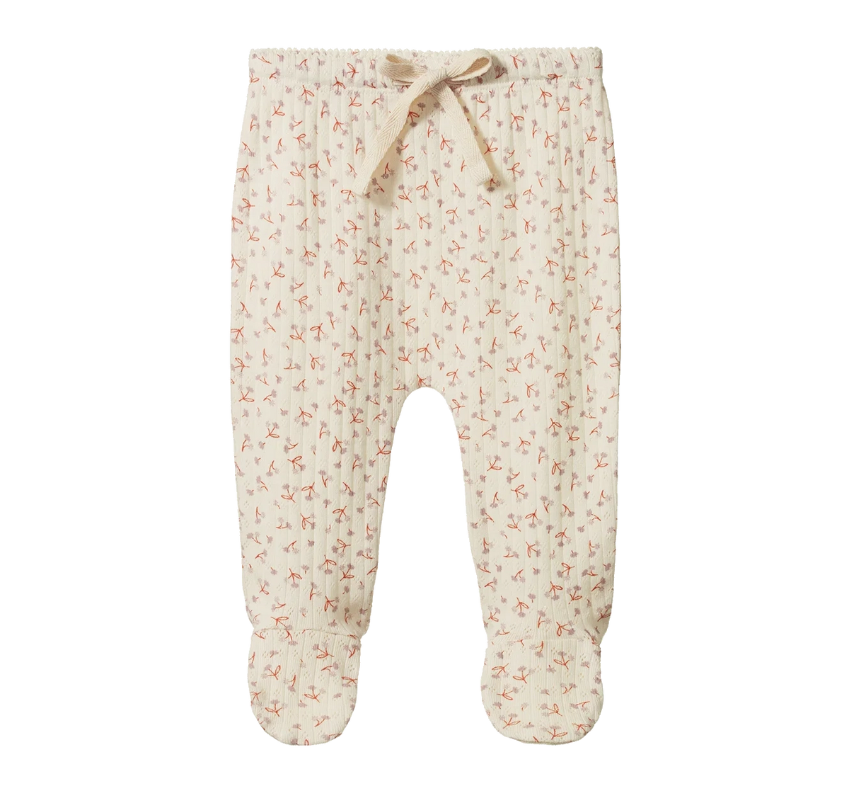 Footed Rompers Pointelle - Dandelion Print