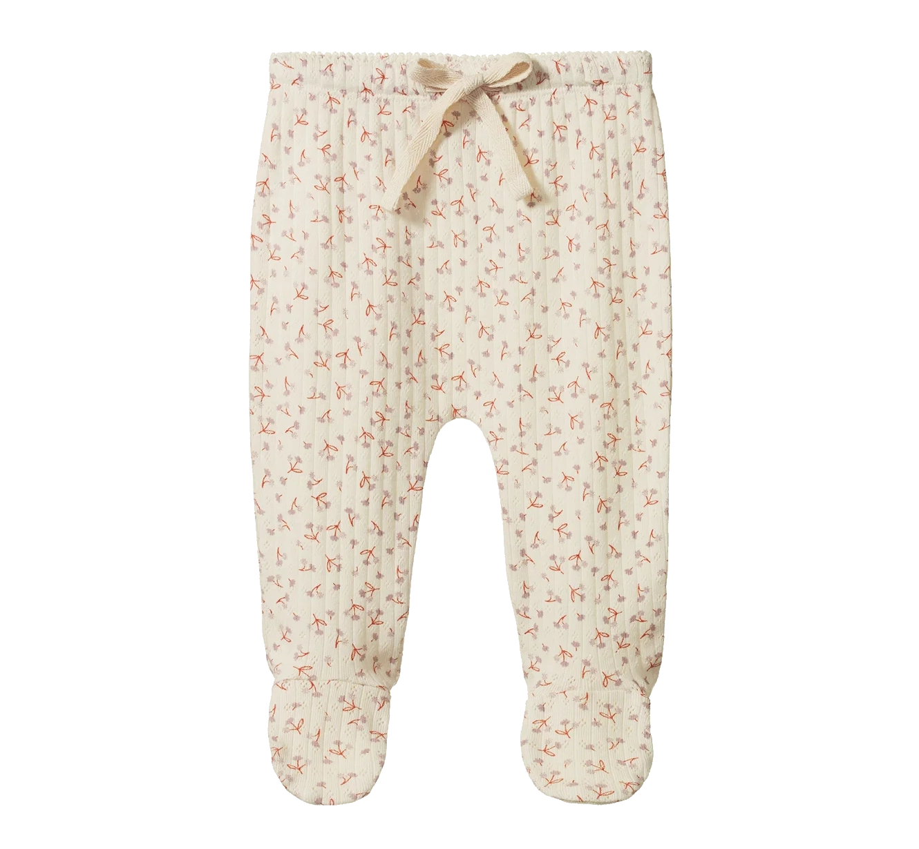 Footed Rompers Pointelle - Dandelion Print