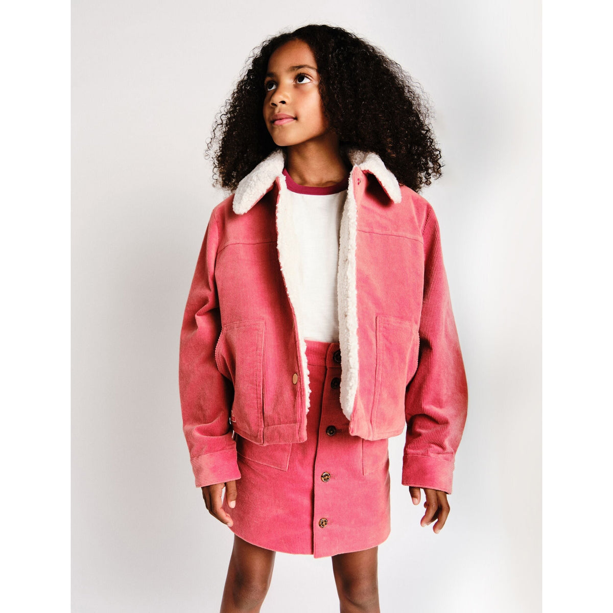 Corduroy Jacket With Sherpa Lining
