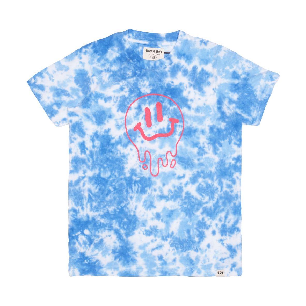 Drippin in Smiles Blue Tie-Dye Tee