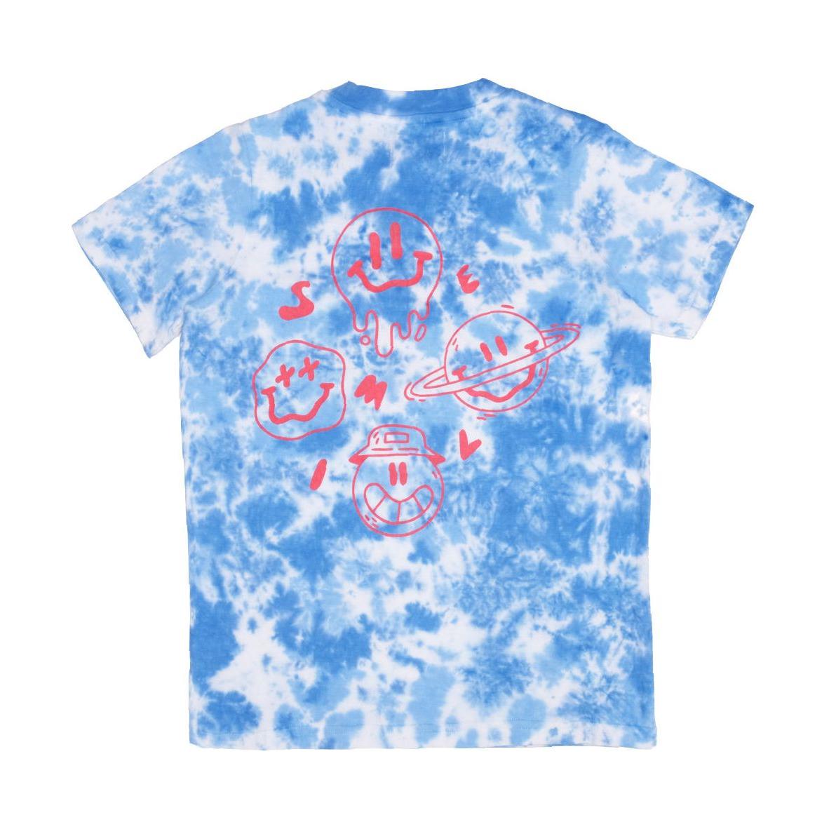 Drippin in Smiles Blue Tie-Dye Tee