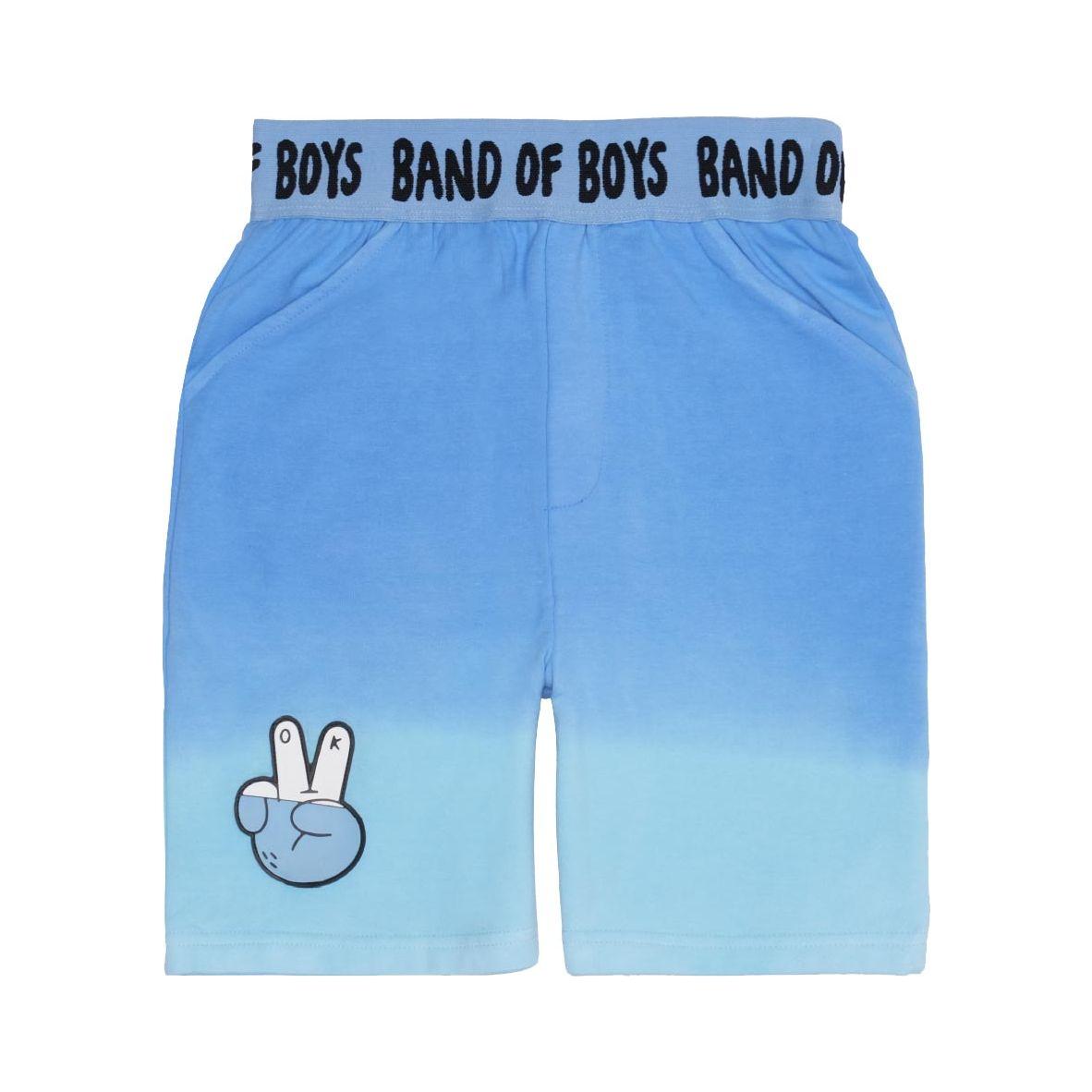 Peace Out Blue Dip-Dye Shorts