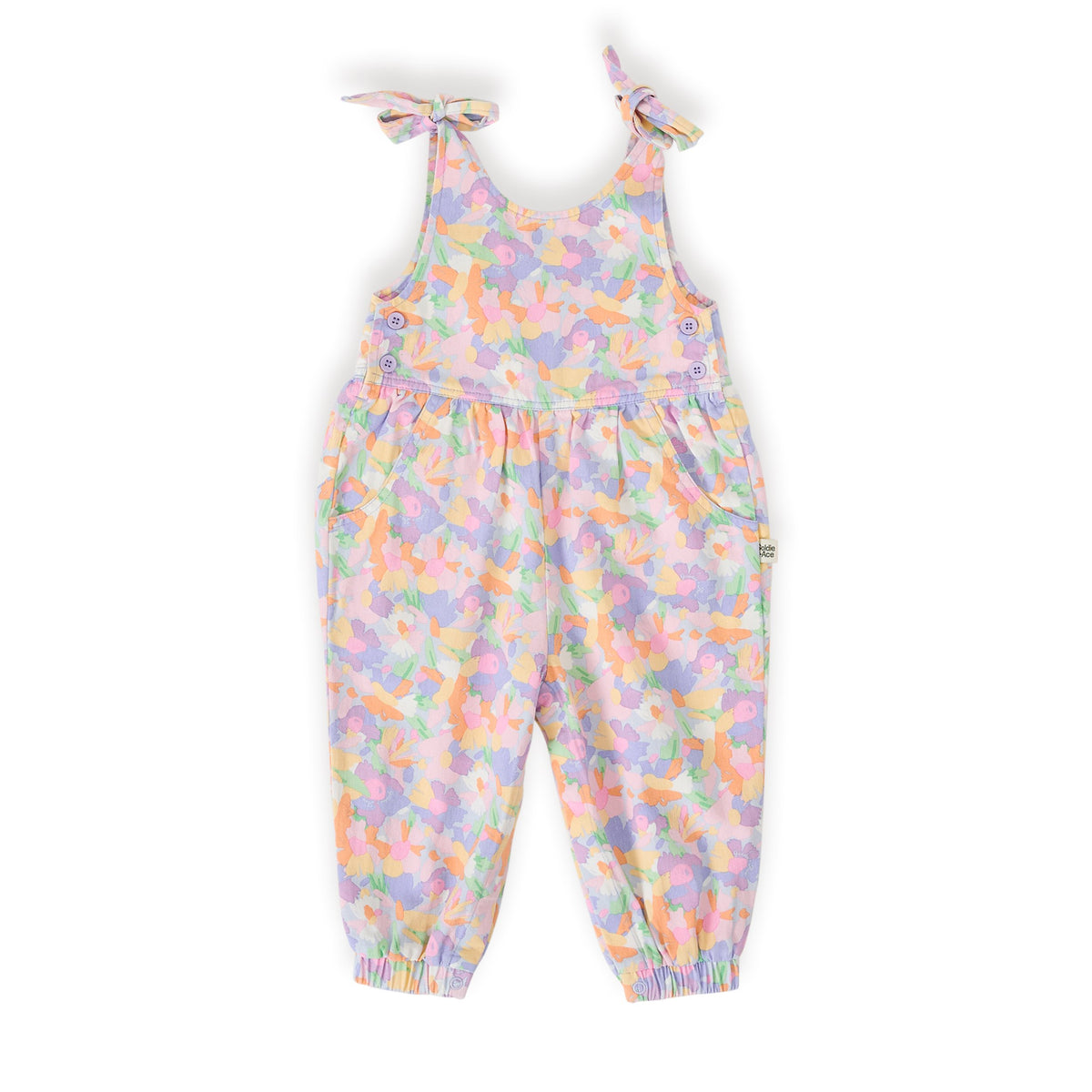 Pastel Bouquet Tiffany Tie Overalls