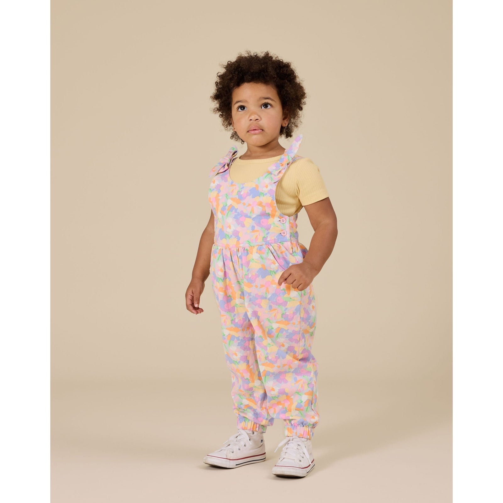 Pastel Bouquet Tiffany Tie Overalls