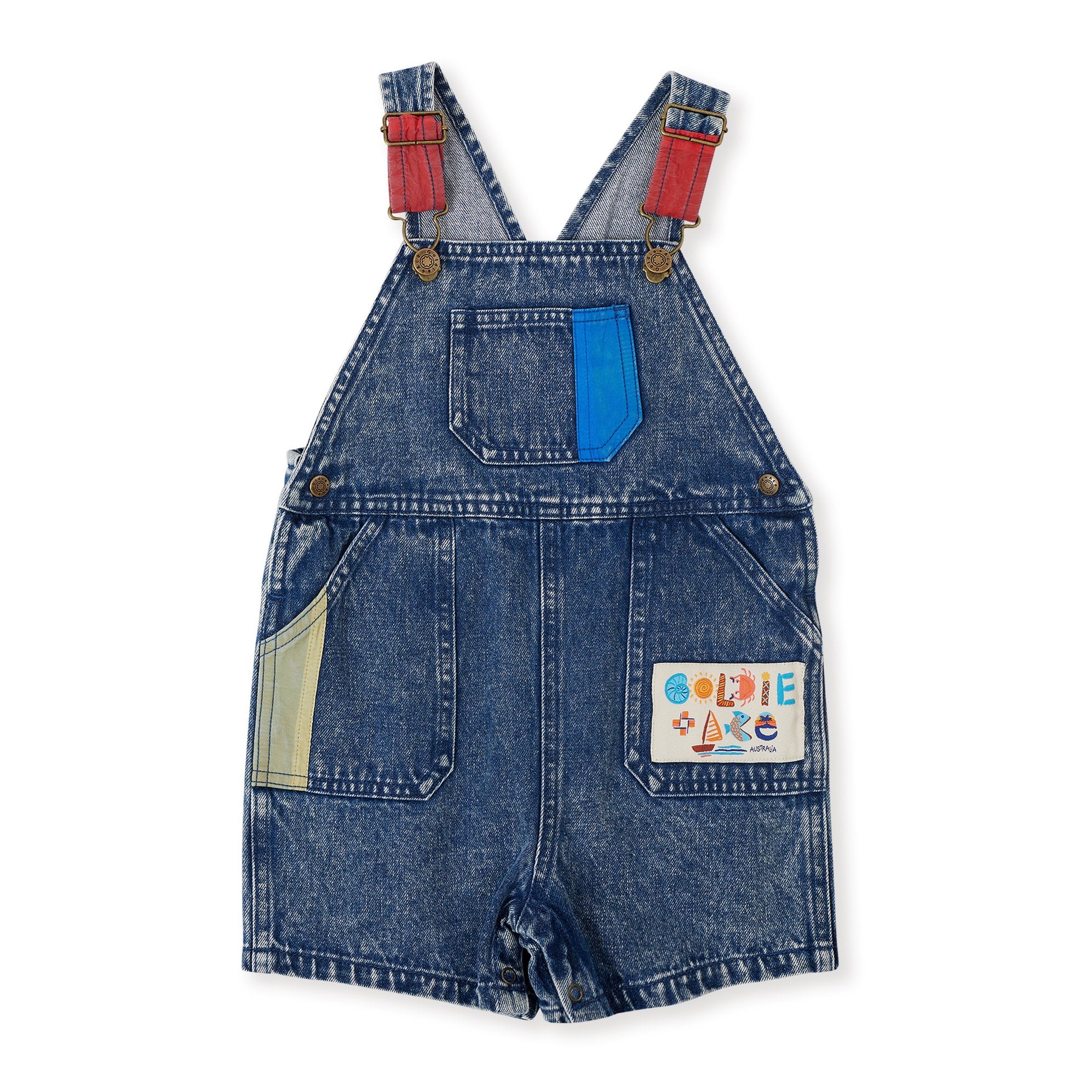 Primary Pop Burton Denim Overalls