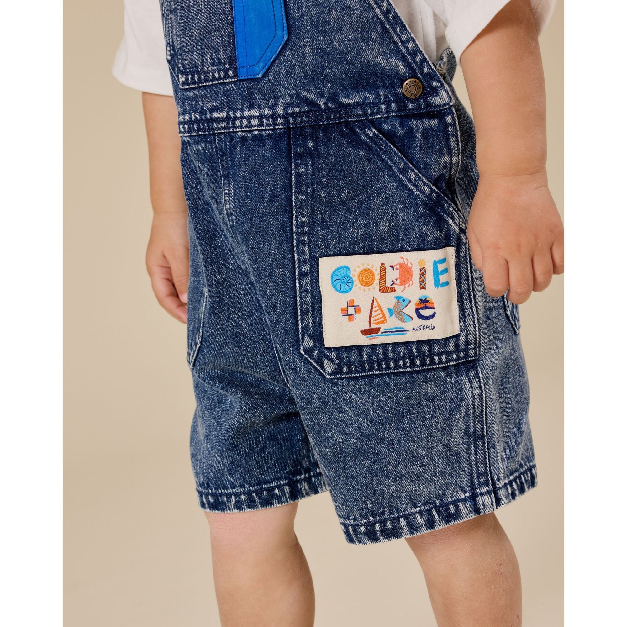 Primary Pop Burton Denim Overalls