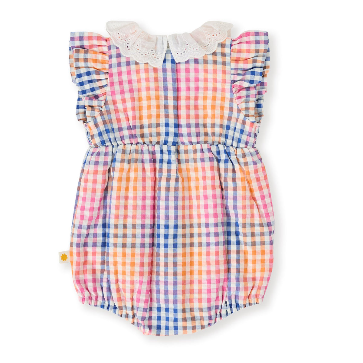 Rainbow Gingham Lani Smocked Romper