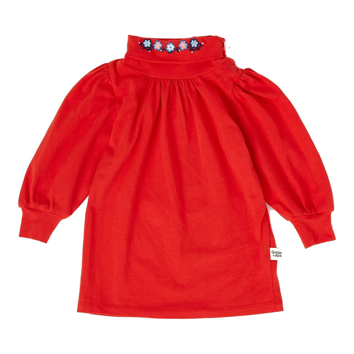 Sofia Embroidered Puff Sleeve Skivvy