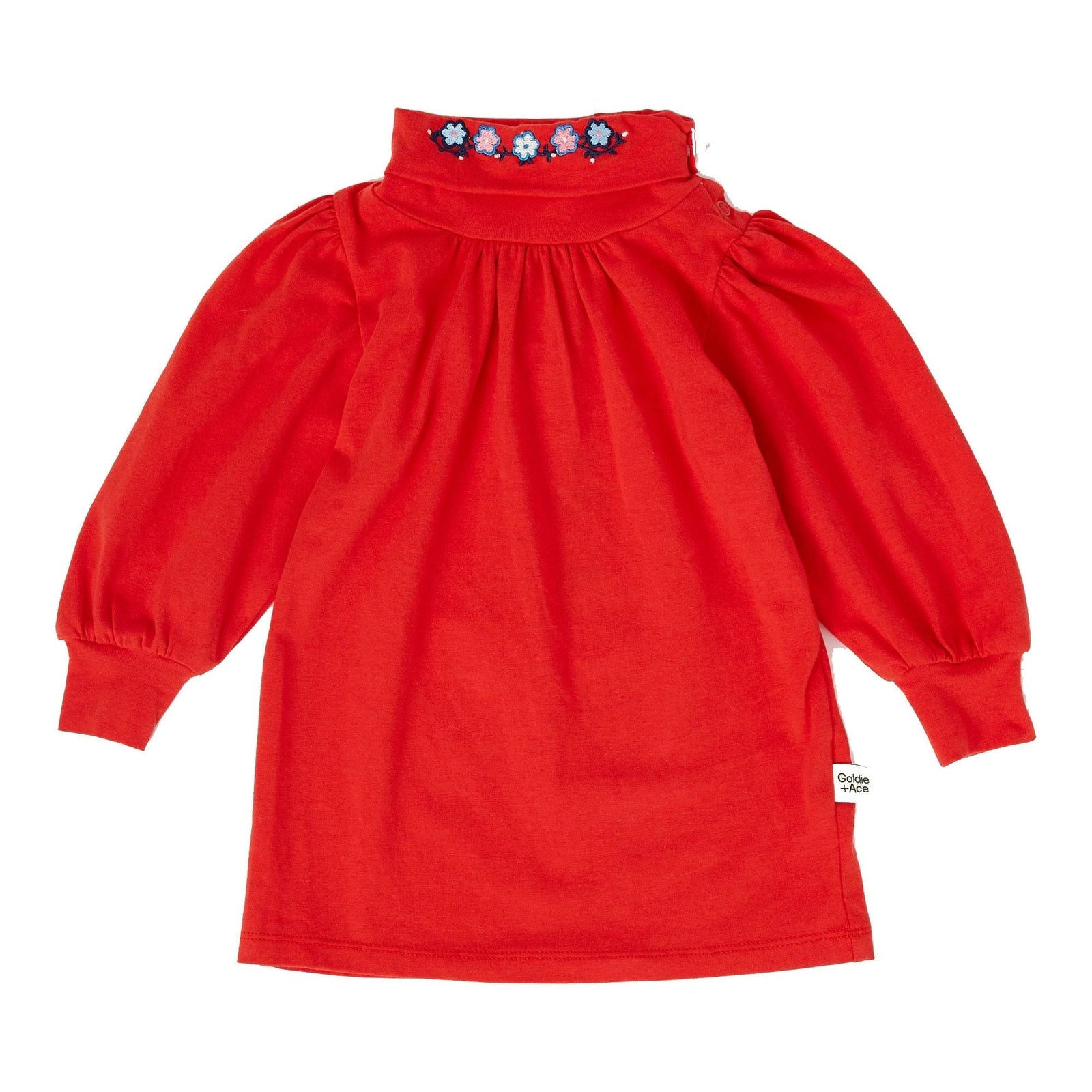 Sofia Embroidered Puff Sleeve Skivvy