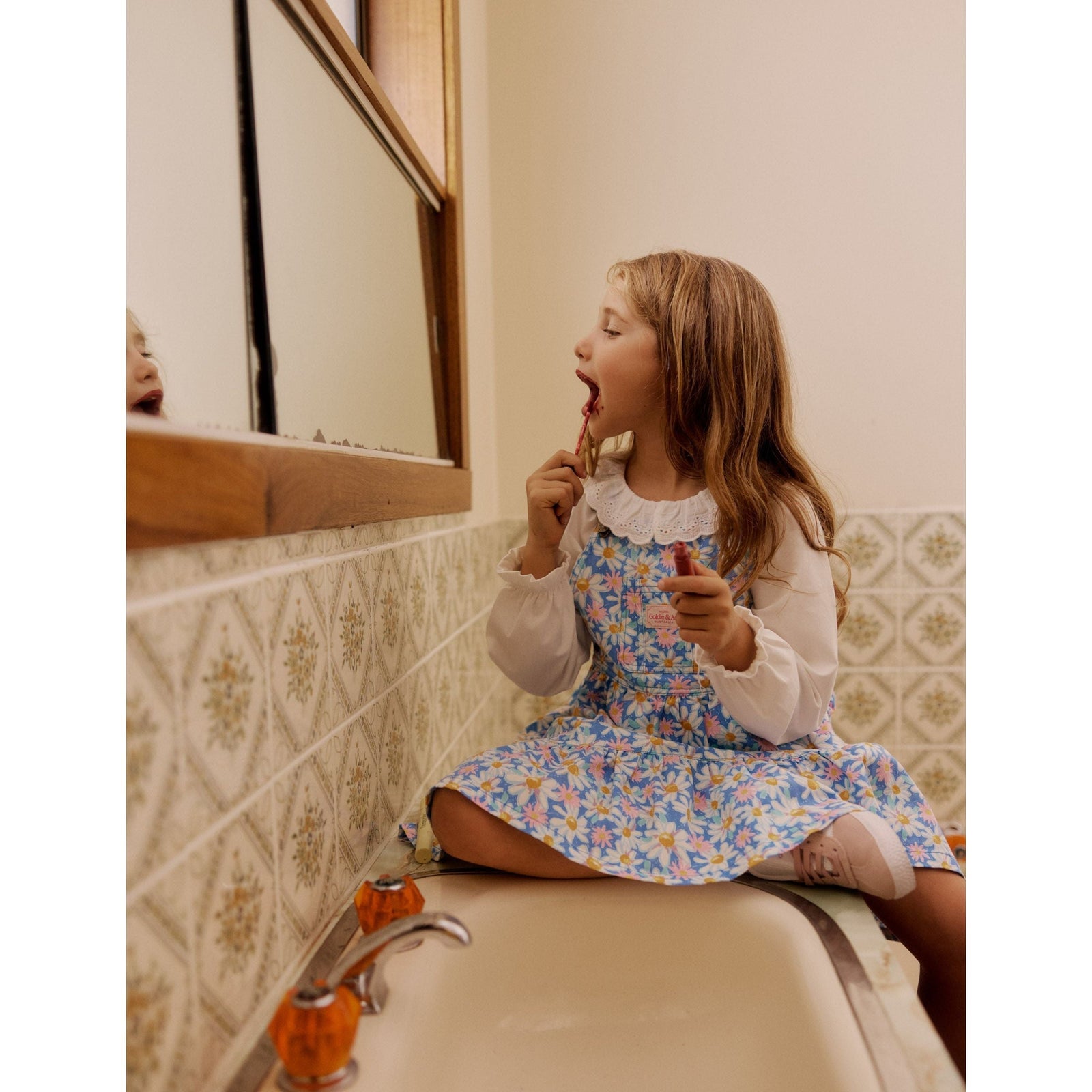 Laura Puff Sleeve Collar Long Sleeve Cream