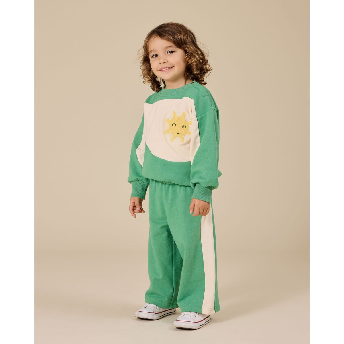 Sunshine Piped Panel Sweatshirt