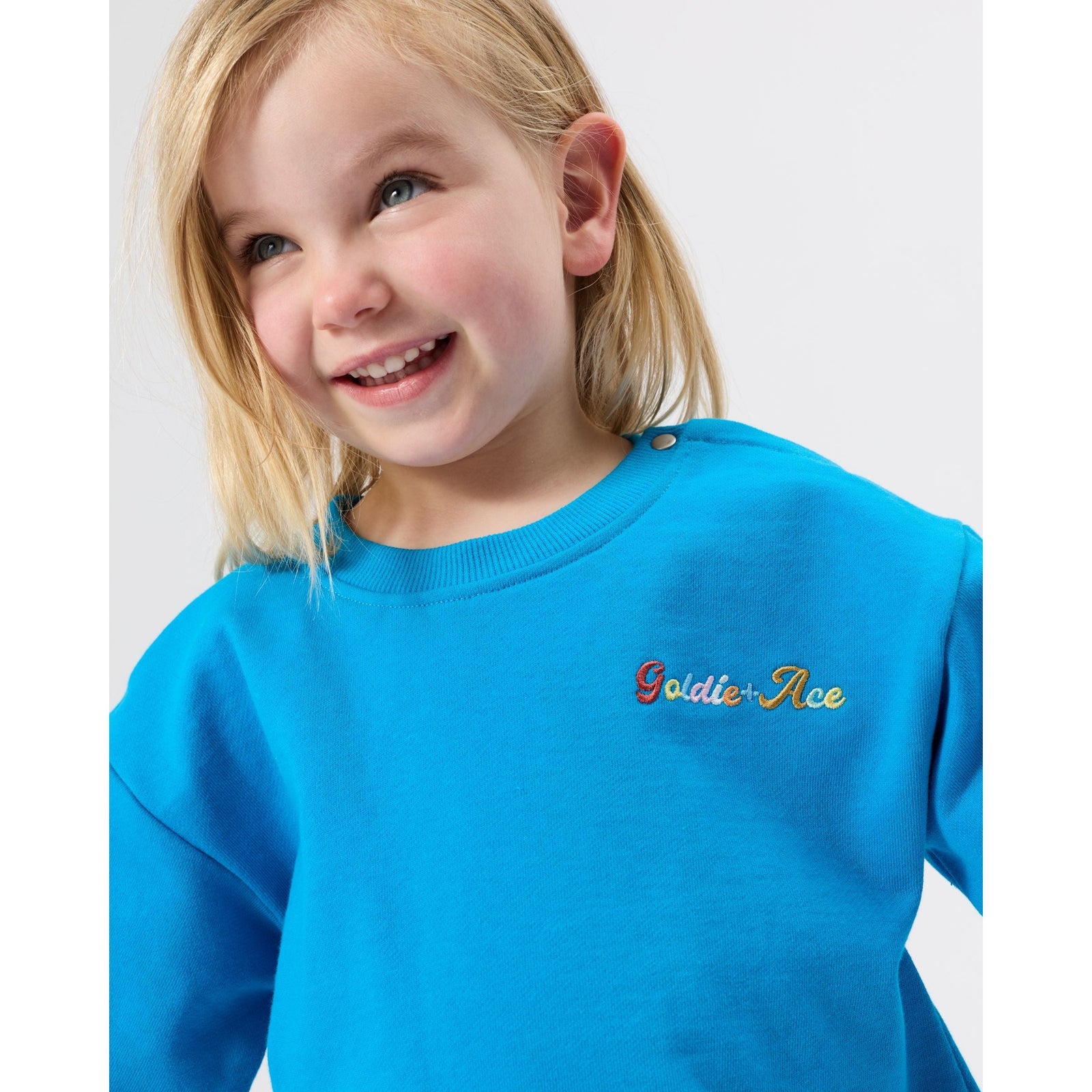 Child wearing Goldie & Ace Ellis Terry Sweater, view 3