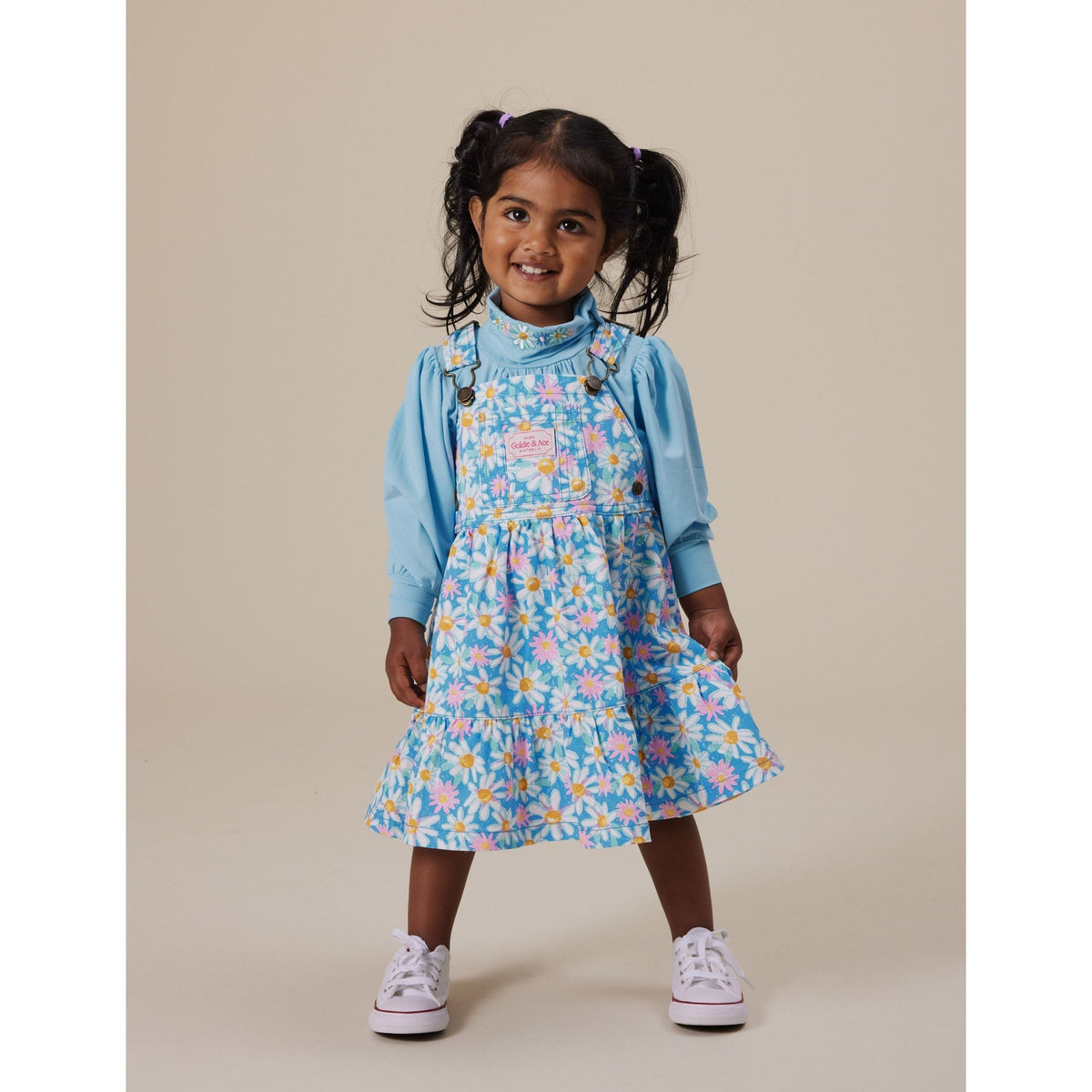 Tully Tiered Pinafore Dress Seaside Daisy
