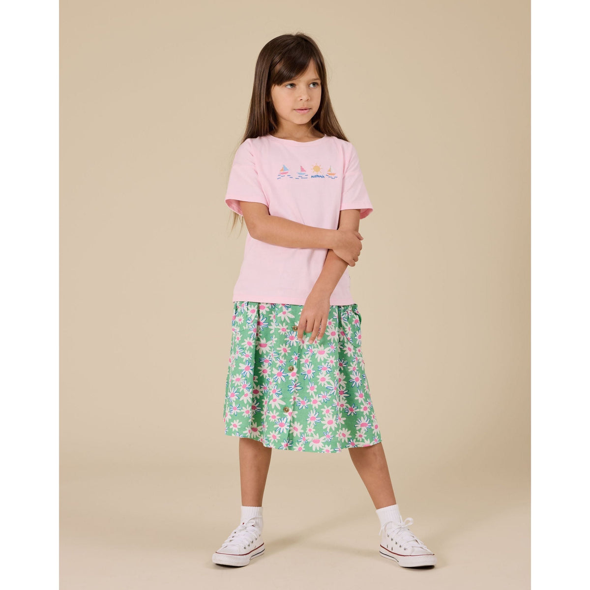 Daisy Patch Presley Pocket Skirt