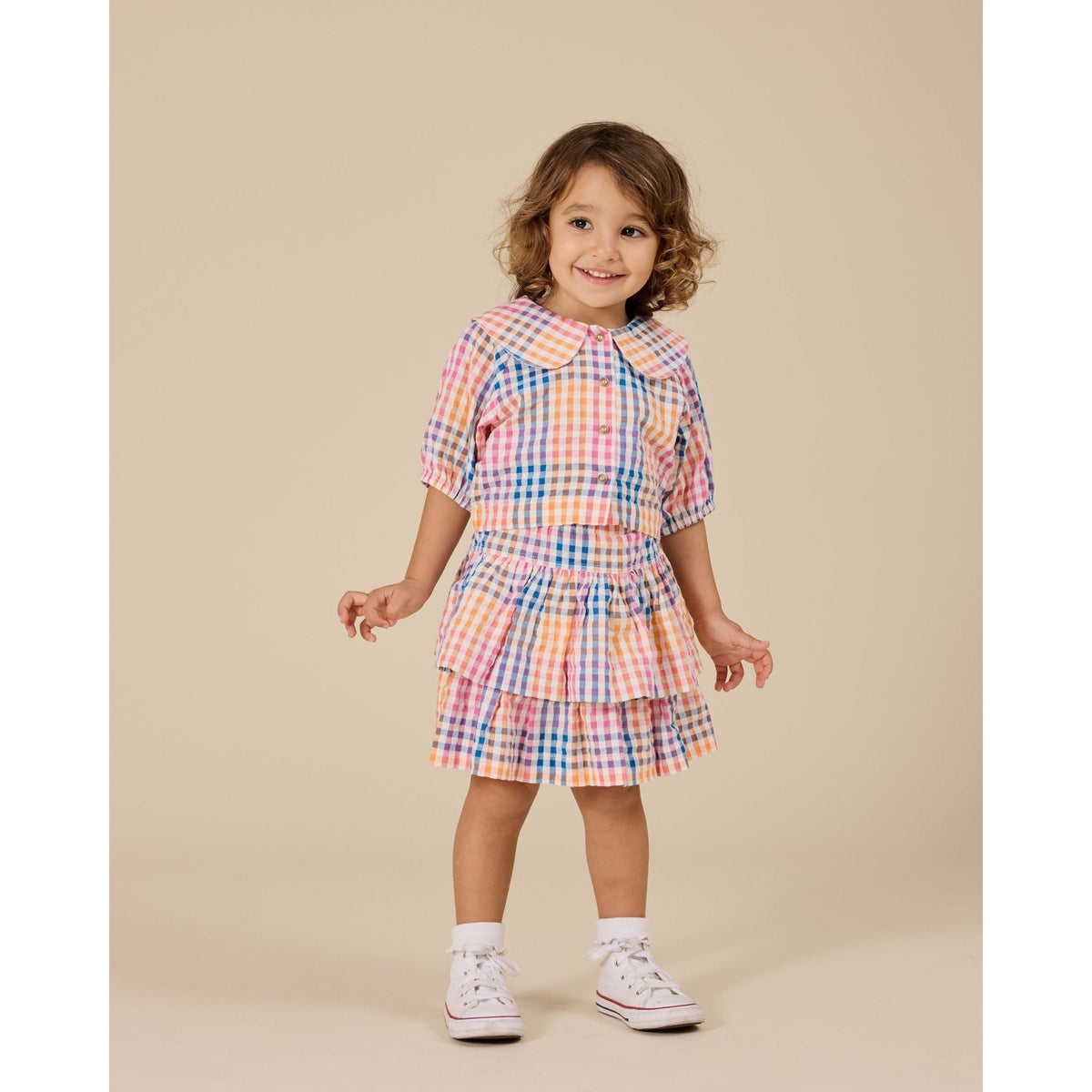 Rainbow Gingham Beatrice Blouse