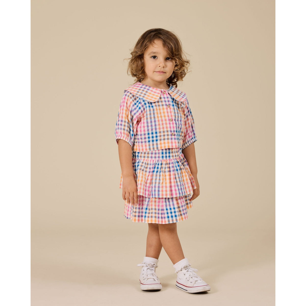 Rainbow Gingham Beatrice Blouse