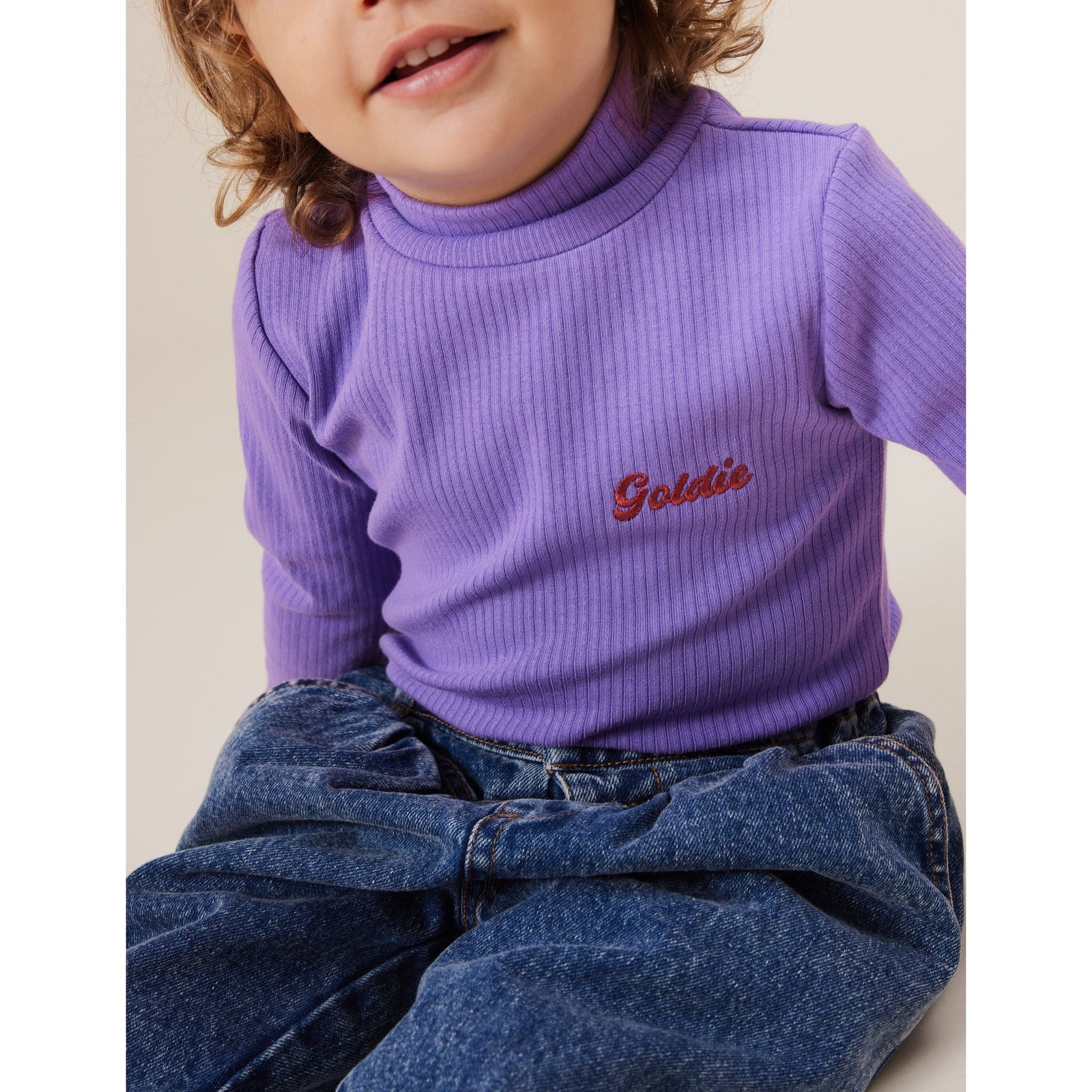 Embroidered Rib Skivvy Grape