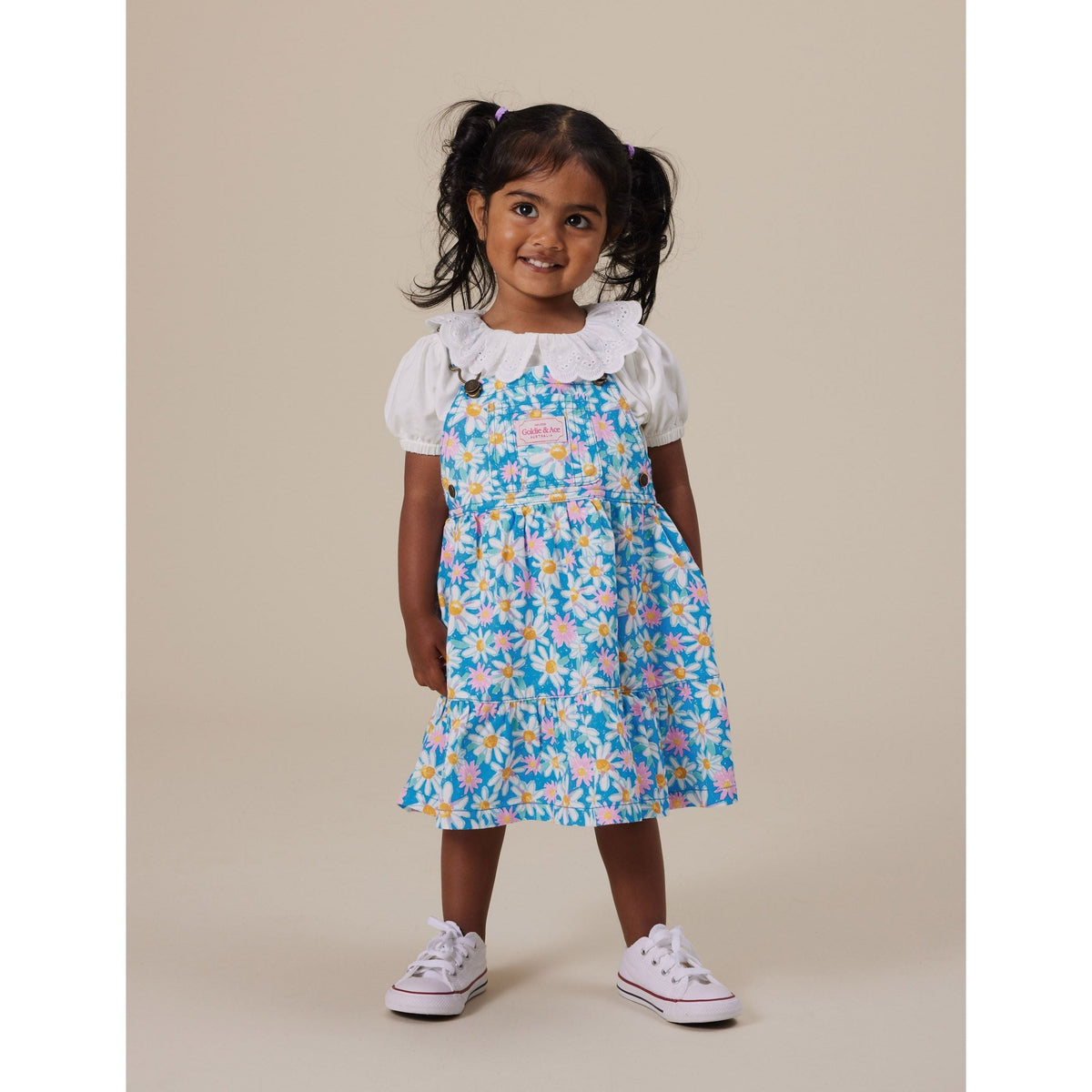 Tully Tiered Pinafore Dress Seaside Daisy