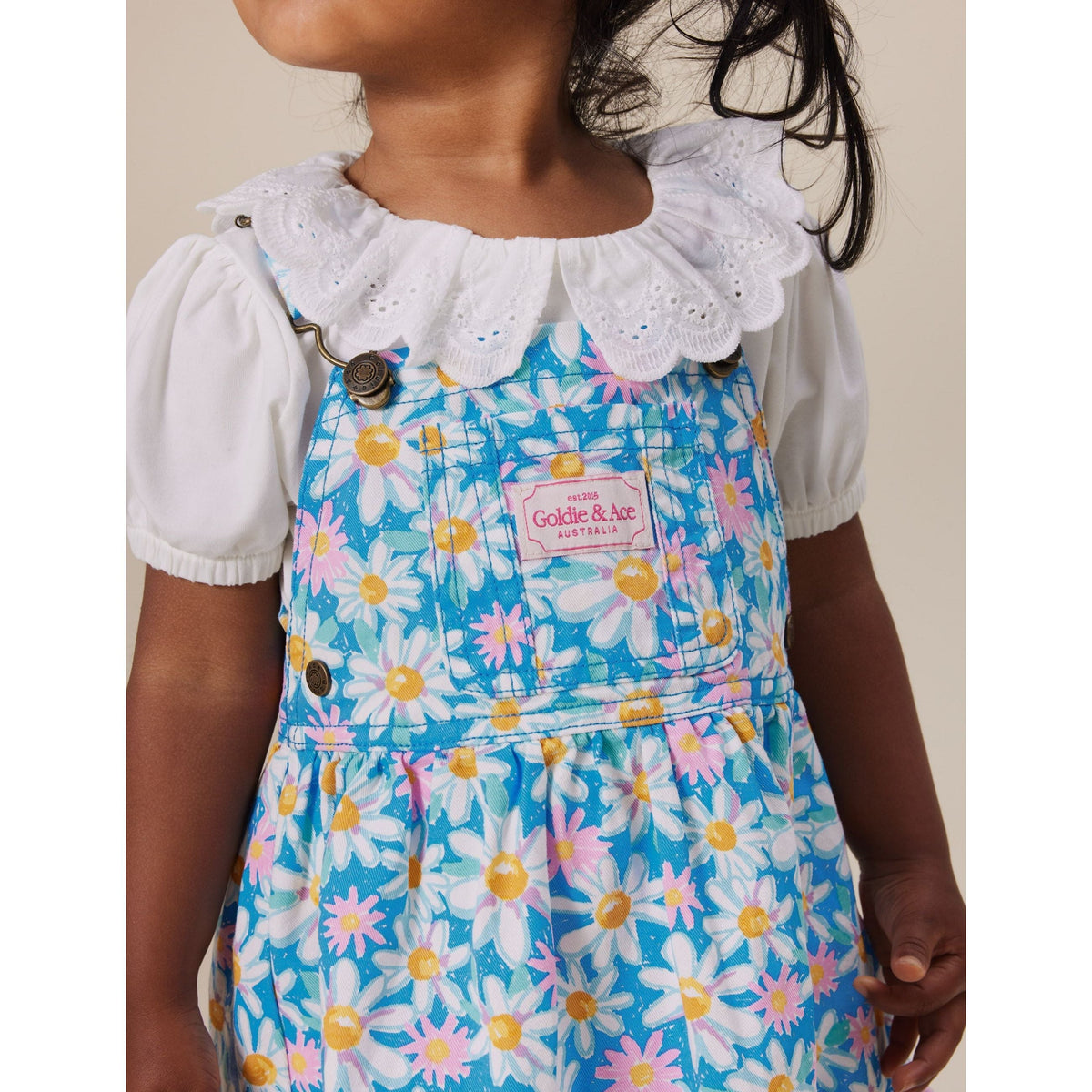 Tully Tiered Pinafore Dress Seaside Daisy