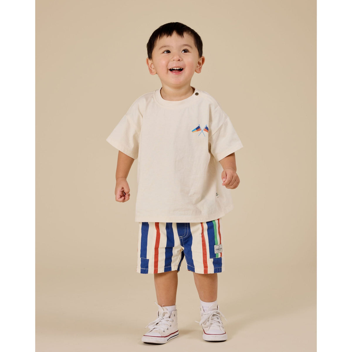 90'S Bold Stripe Noah Denim Pocket Shorts