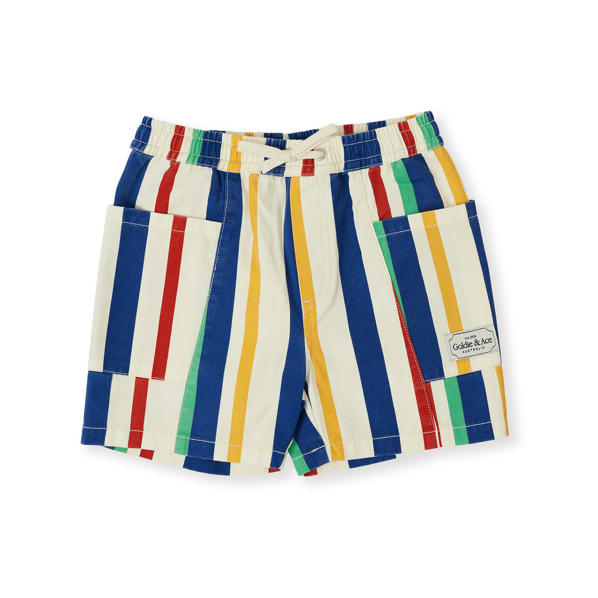 90'S Bold Stripe Noah Denim Pocket Shorts