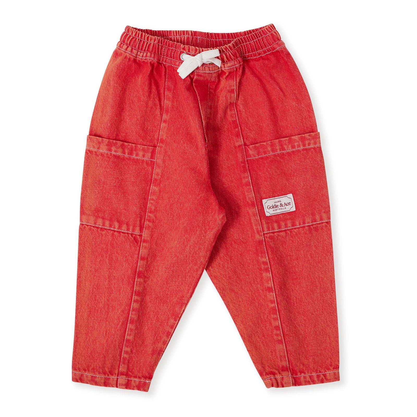 Kit Denim Pocket Pant - Apple Red