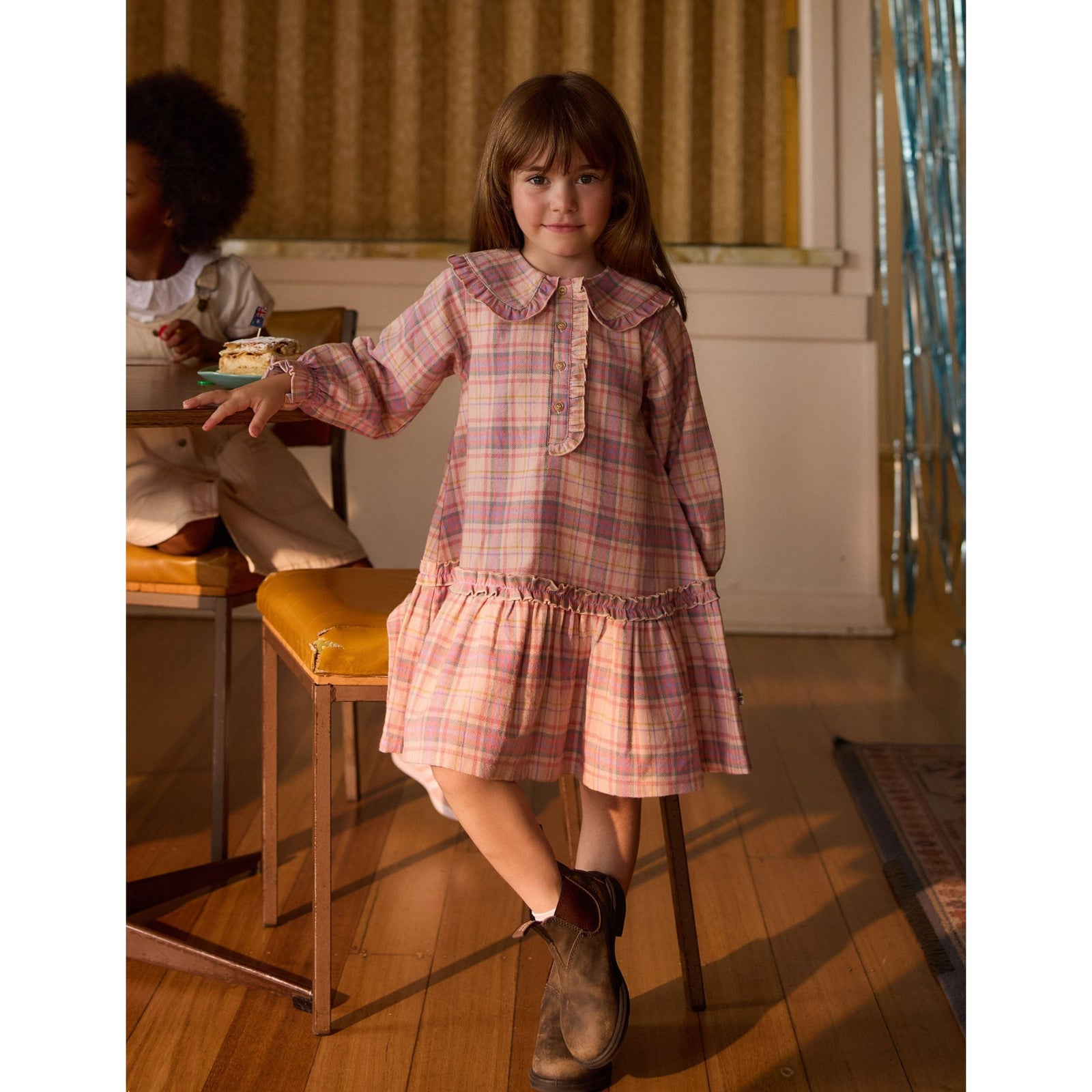 Diana Collared Check Dress