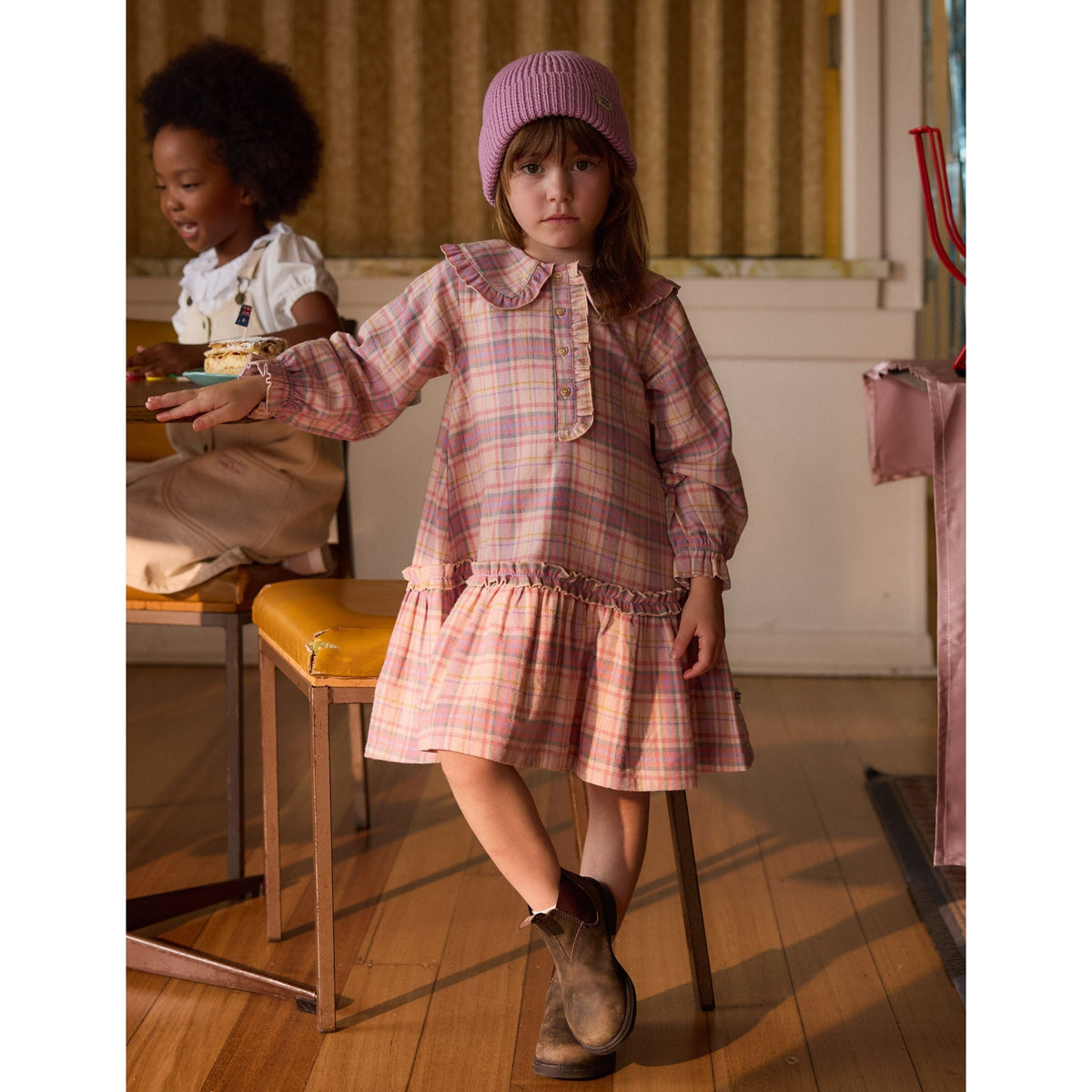 Diana Collared Check Dress