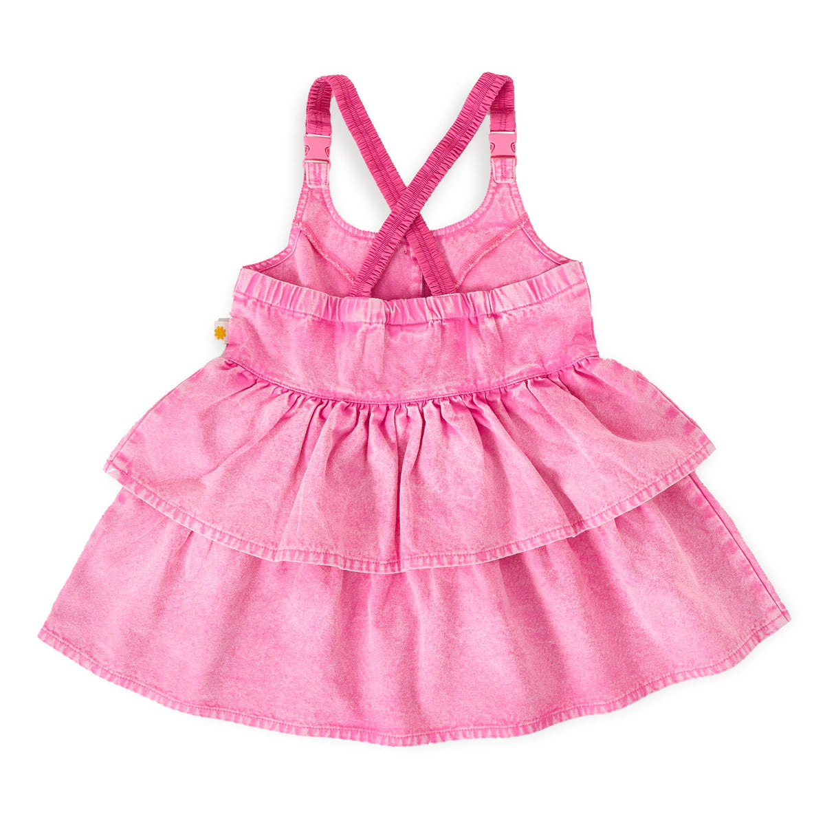 Saskia Denim Frill Pinafore Dress