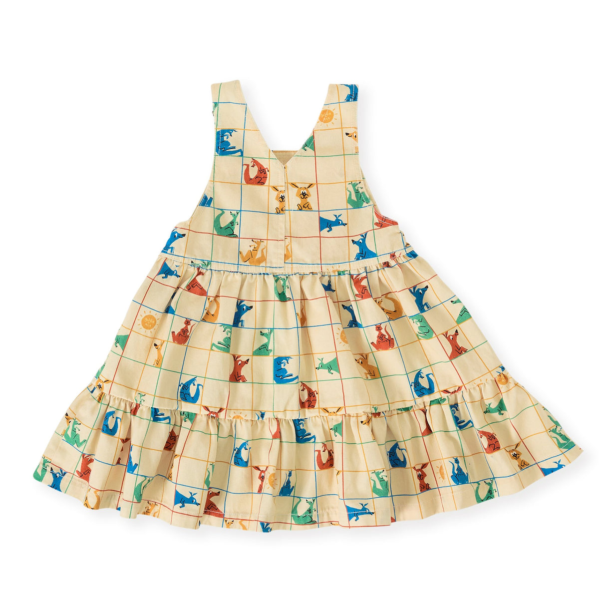 Hopscotch Tully Tiered Pinafore Dress