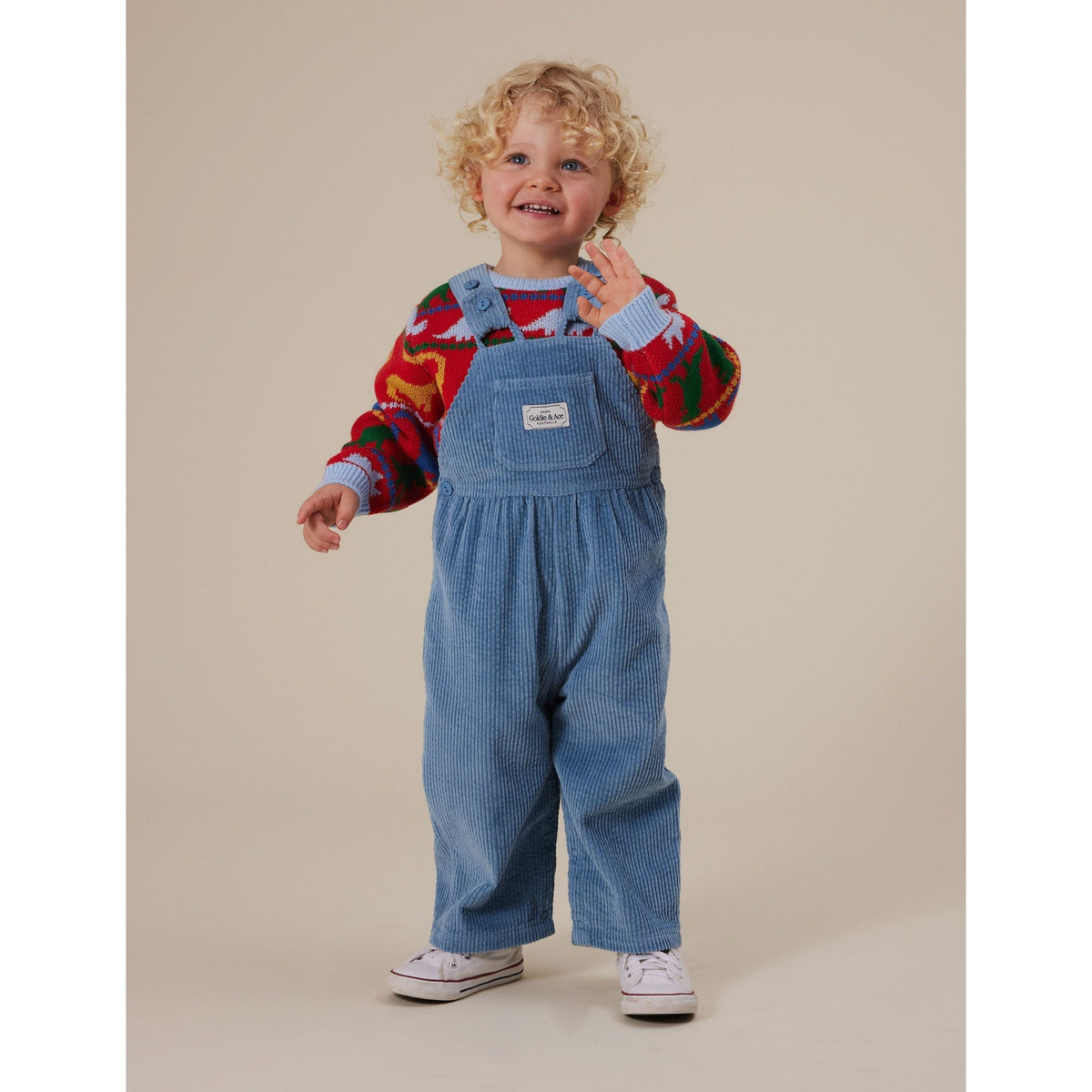 Sammy Corduroy Overalls Duck Egg
