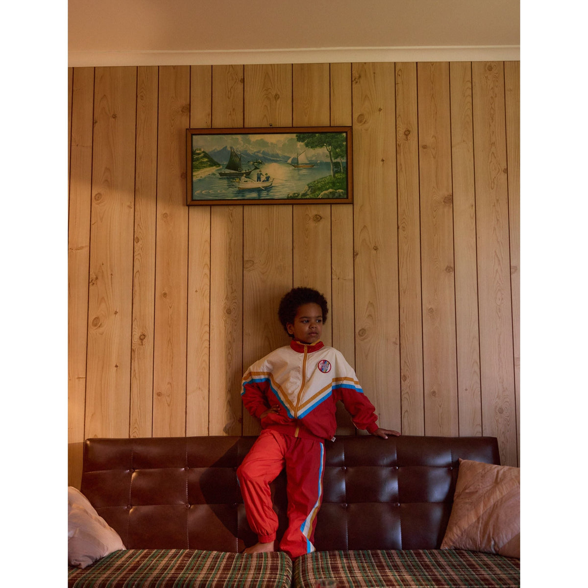 Retro Lightweight Sporty Pants Red