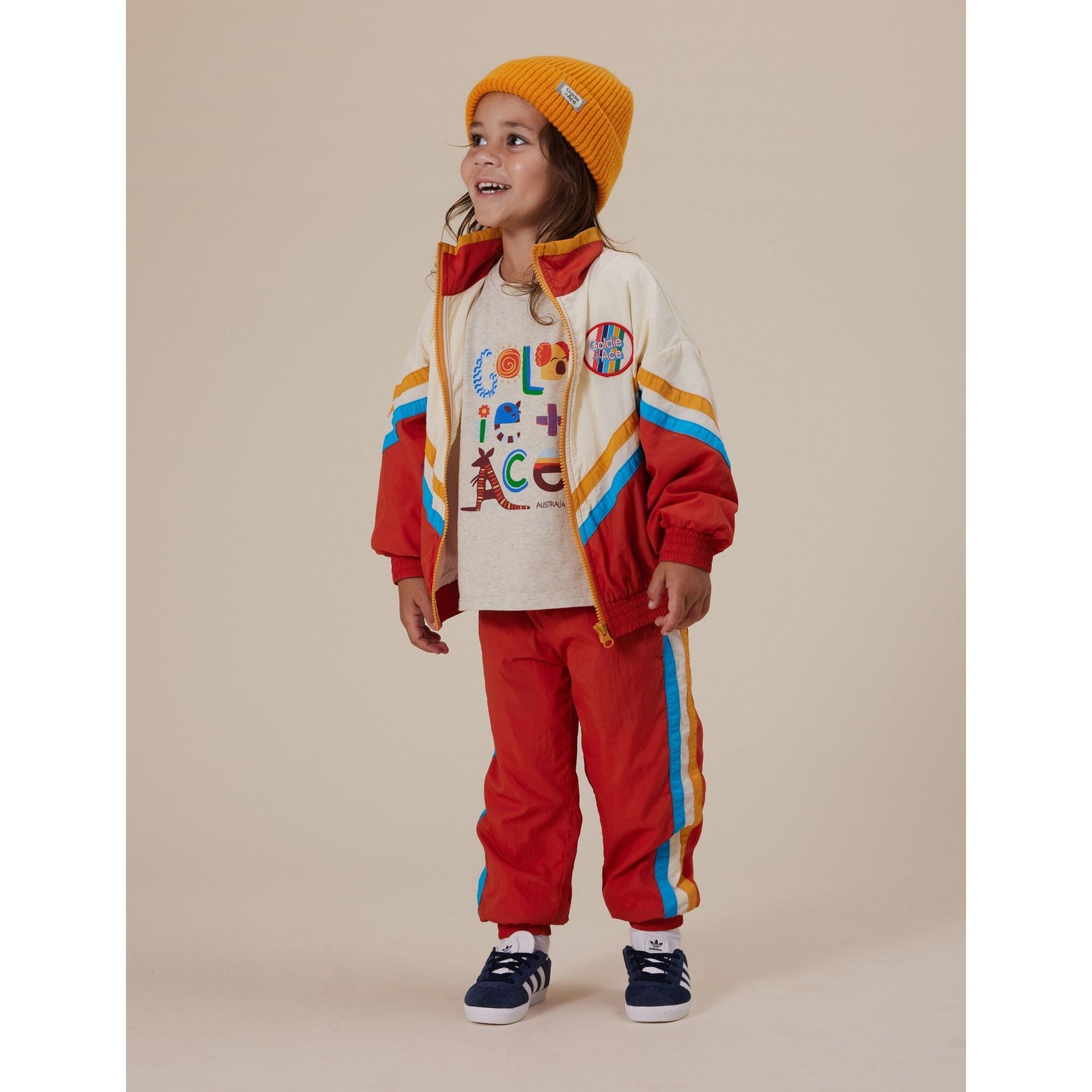 Retro Lightweight Sporty Pants Red